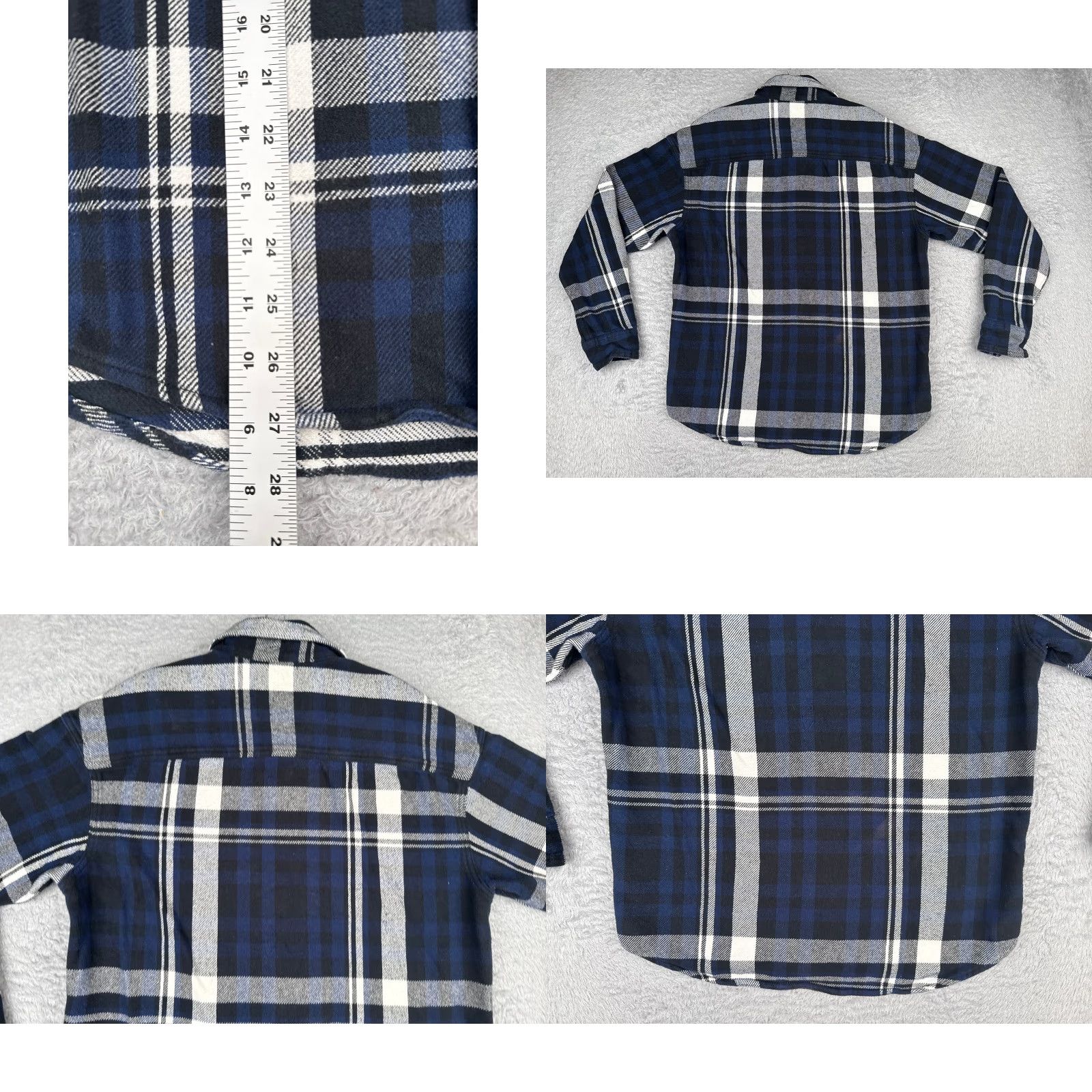 American Eagle Outfitters VINTAGE American Eagle Outfitters Shirt Men Medium Blue Flannel Plaid 100% Cotton Button Up READ Size US M / EU 48-50 / 2 - 9 Thumbnail