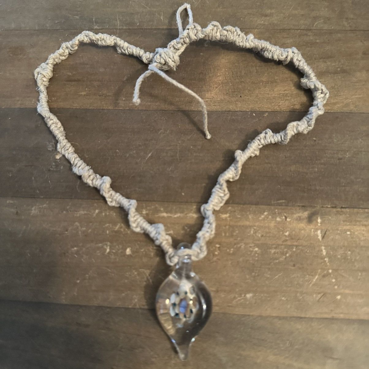 Other Twisted hemp lampwork pendant necklace Size ONE SIZE - 2 Thumbnail