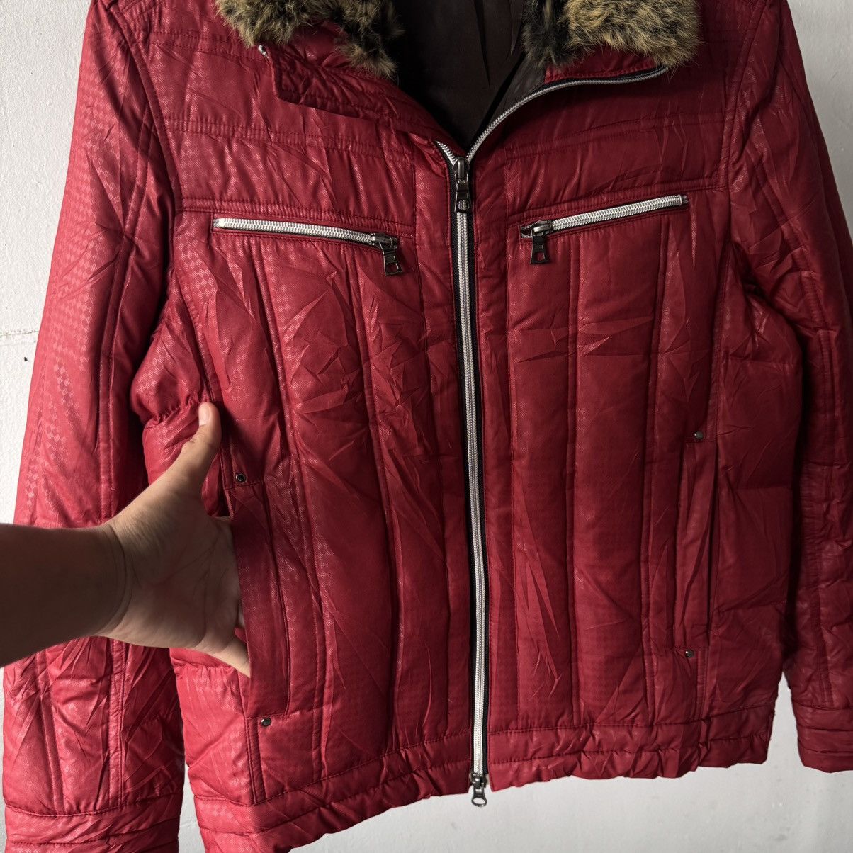If Six Was Nine Jun Men Japanese Brand Puffer Fur Vkei Riding Jacket Size US M / EU 48-50 / 2 - 7 Thumbnail