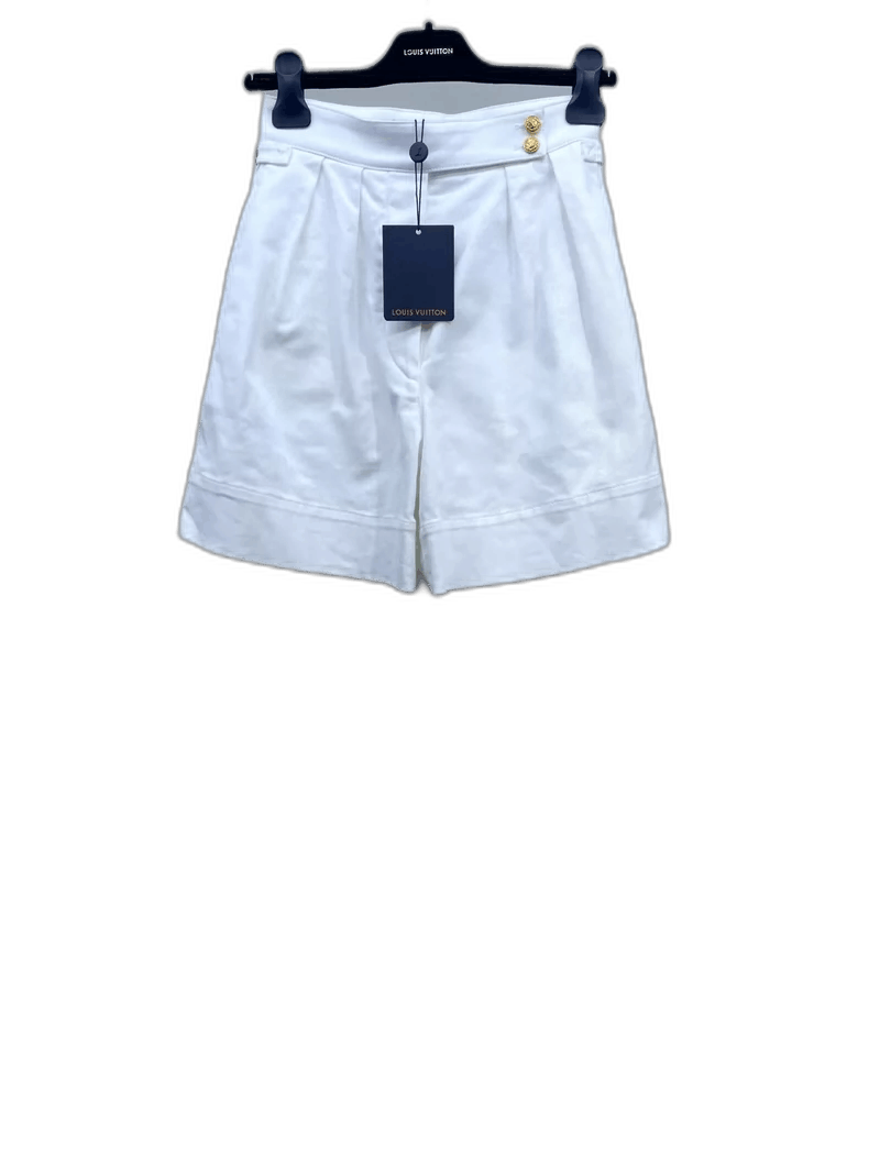 Louis Vuitton White Denim Shorts -2505