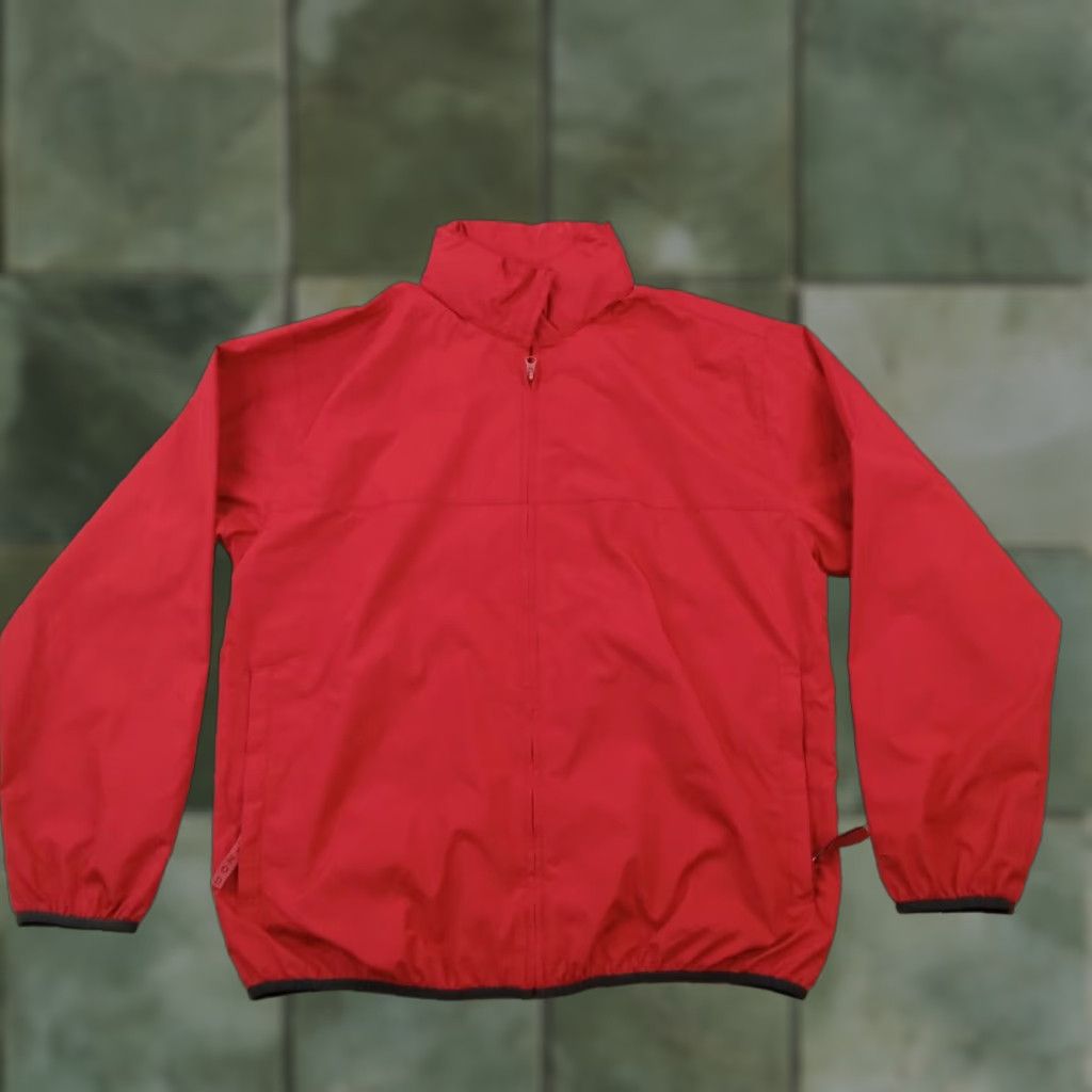 Izod IZOD Mens Medium Red Windbreaker Jacket Full Zip Hooded Lightweight Golf Size US M / EU 48-50 / 2 - 1 Thumbnail