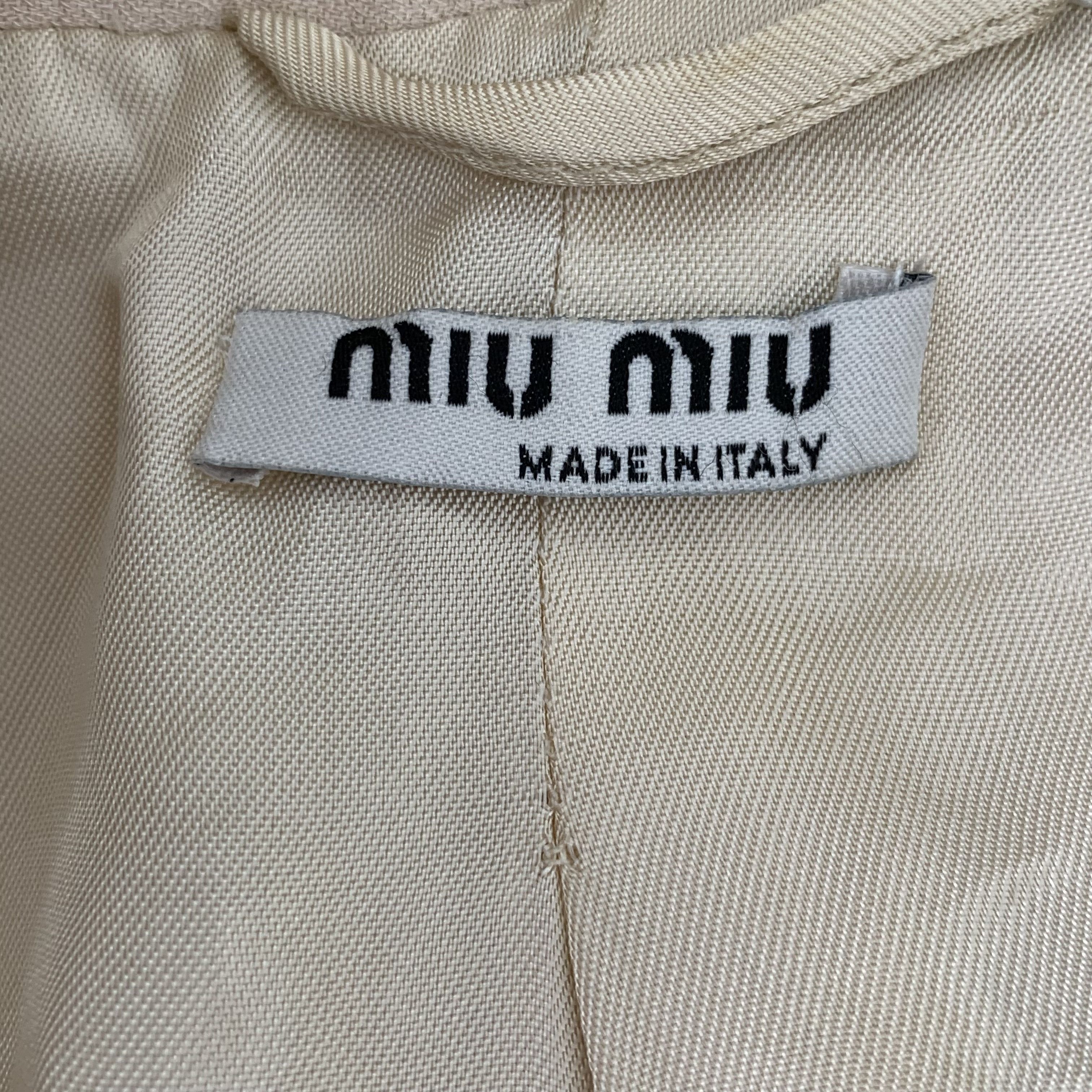 Miu Miu Miu Miu Blush Pink Lace-Sleeve Jacket Size S / US 4 / IT 40 - 2 Thumbnail