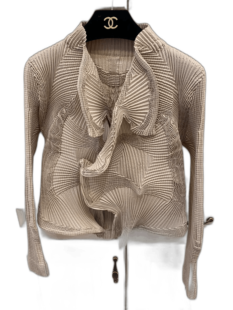 Issey Miyake Issey Miyake Beige Floral Puff Jacket Size US M / EU 48-50 / 2 - 1 Thumbnail
