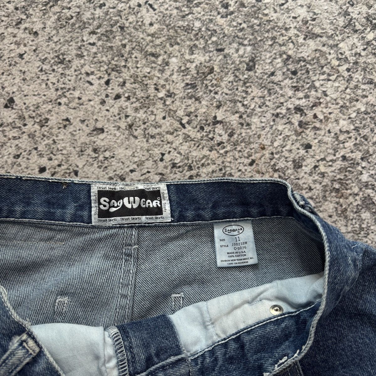 JNCO 90s Sagwear Baggy Wide Leg Denim Skater Shorts Jorts Rare Size US 28 / EU 44 - 5 Thumbnail