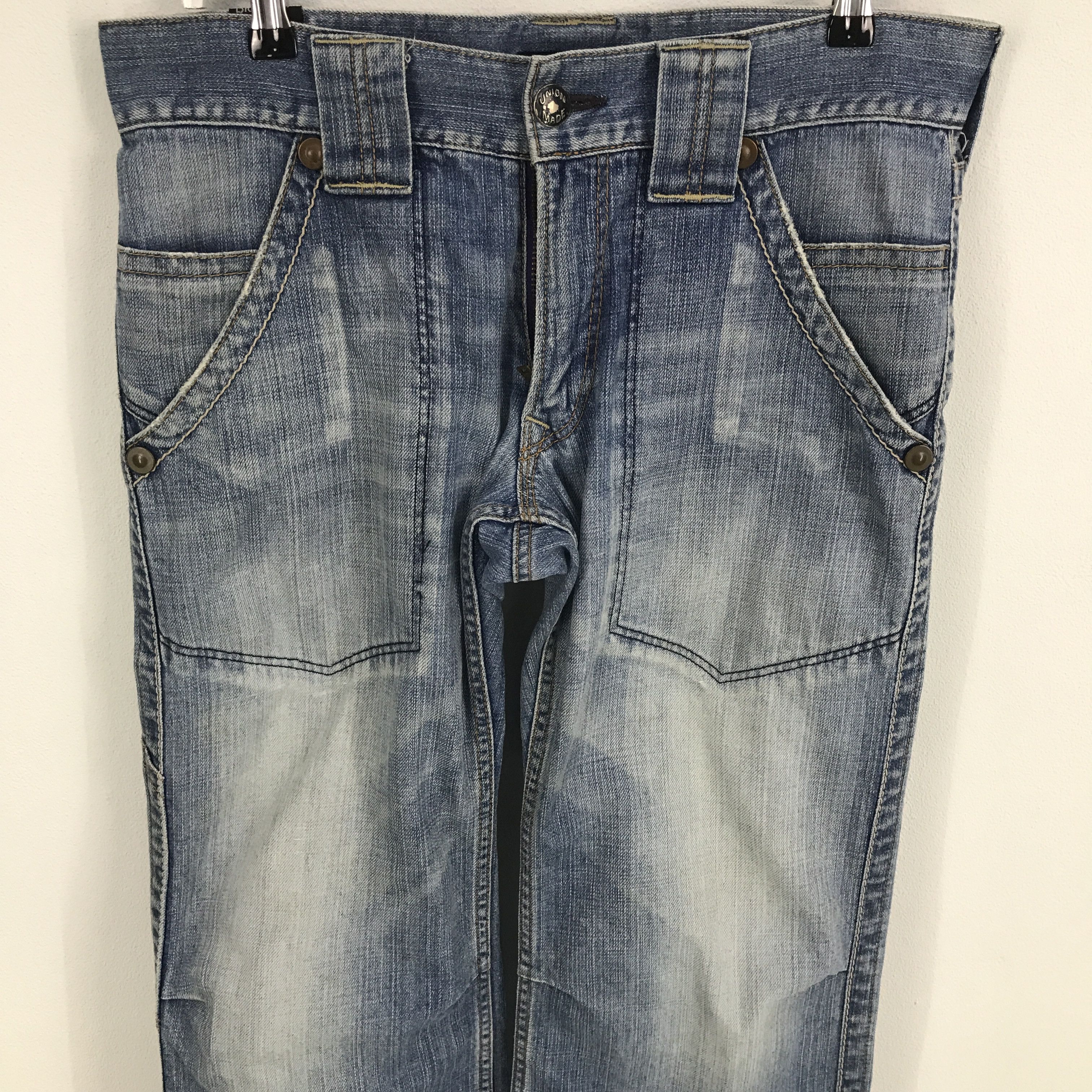 Japanese Brand Rare Flare Blue Way union made Japan denim jeans pants Size US 32 / EU 48 - 2 Thumbnail