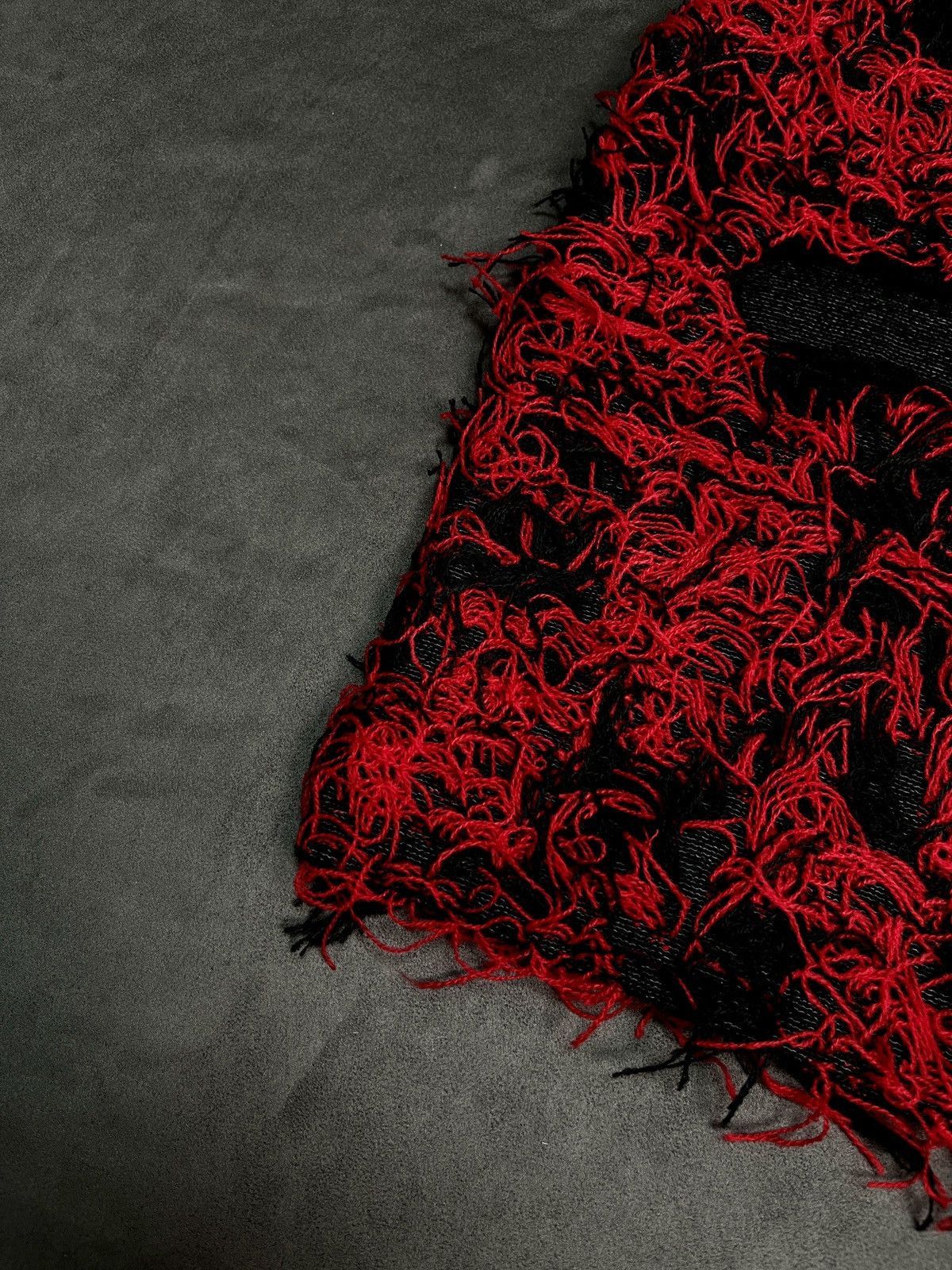 Japanese Brand Deadstock Y2k Balaclava Knitted Full Face Ski Mask Red OS Size ONE SIZE - 2 Thumbnail