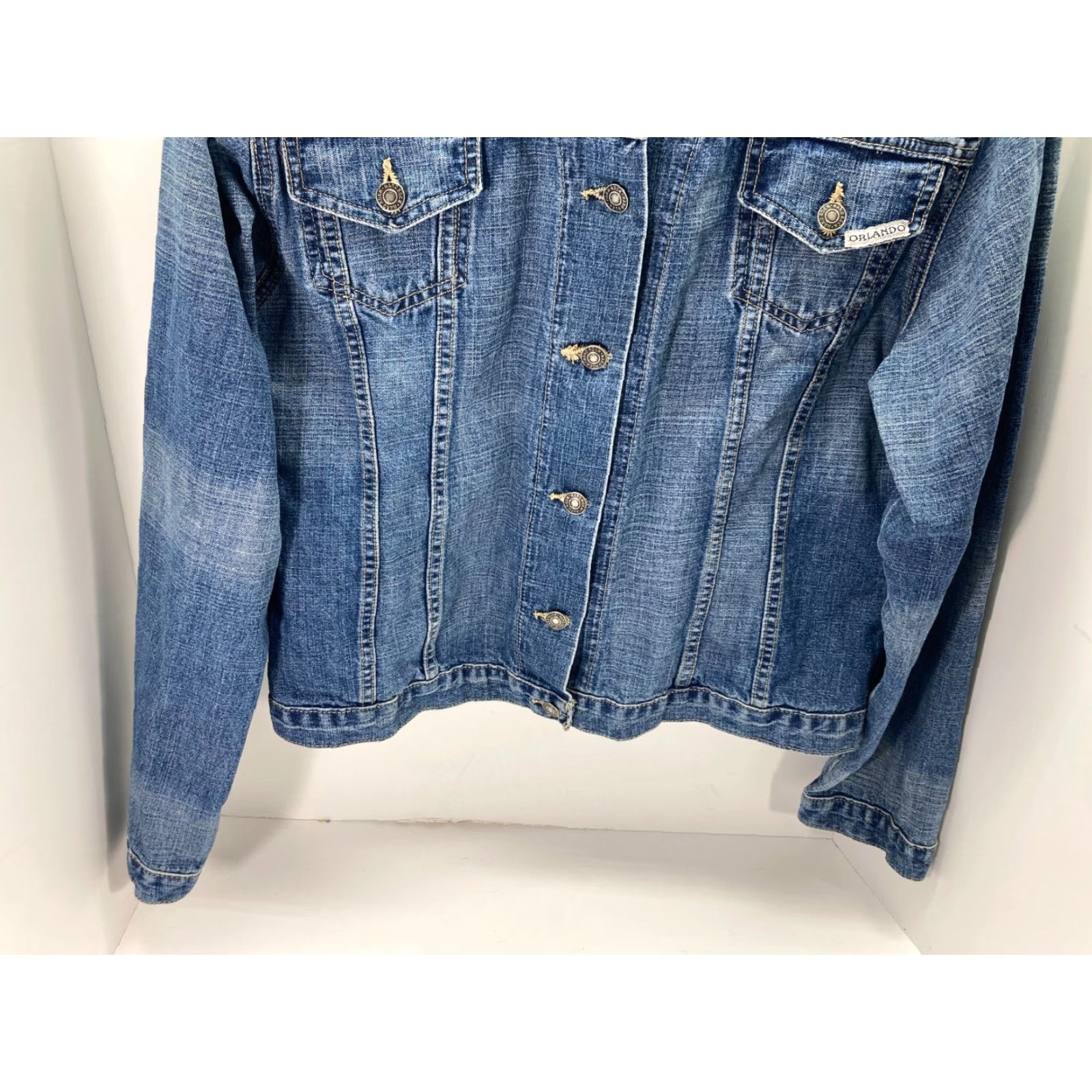 Hard Rock Cafe VINTAGE Hard Rock Vault Orlando Jacket Womens Medium Blue Denim Button Front Size M / US 6-8 / IT 42-44 - 5 Thumbnail