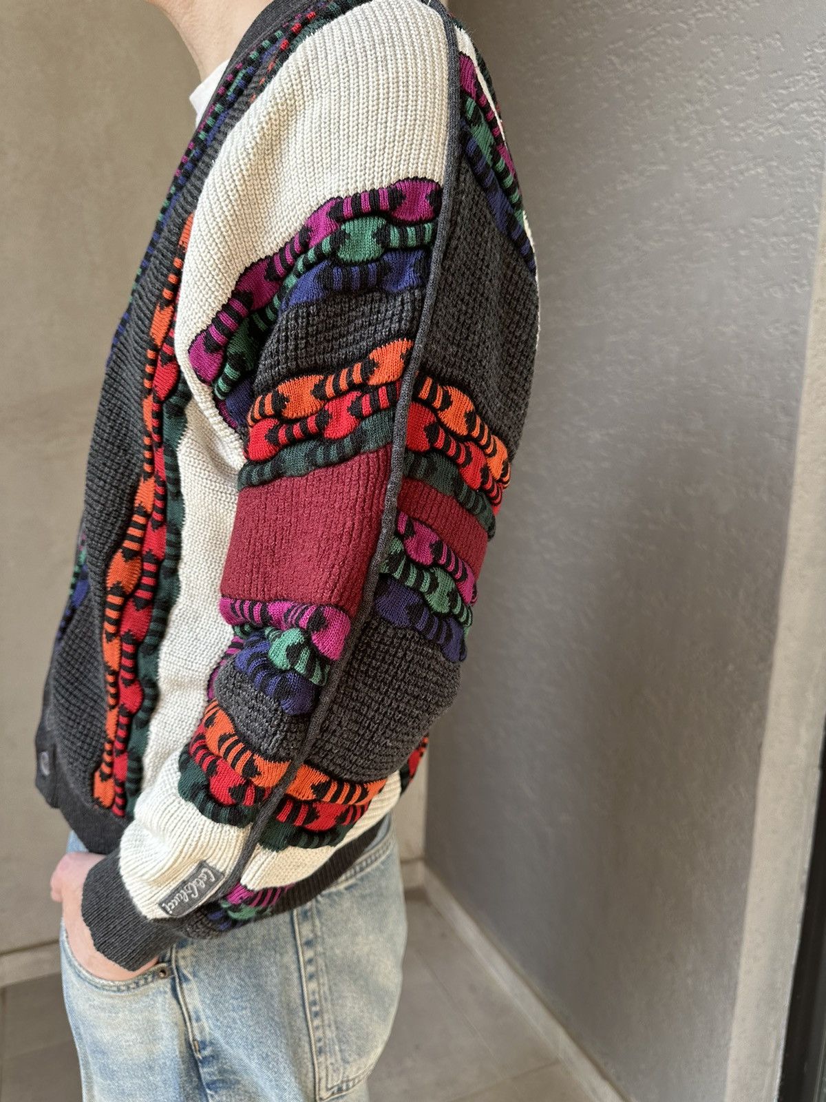 Carlo Colucci × Coogi × Missoni Carlo Colucci Cardigan Coogi/Missoni Style Sweater Y2K 90s Size US M / EU 48-50 / 2 - 5 Thumbnail