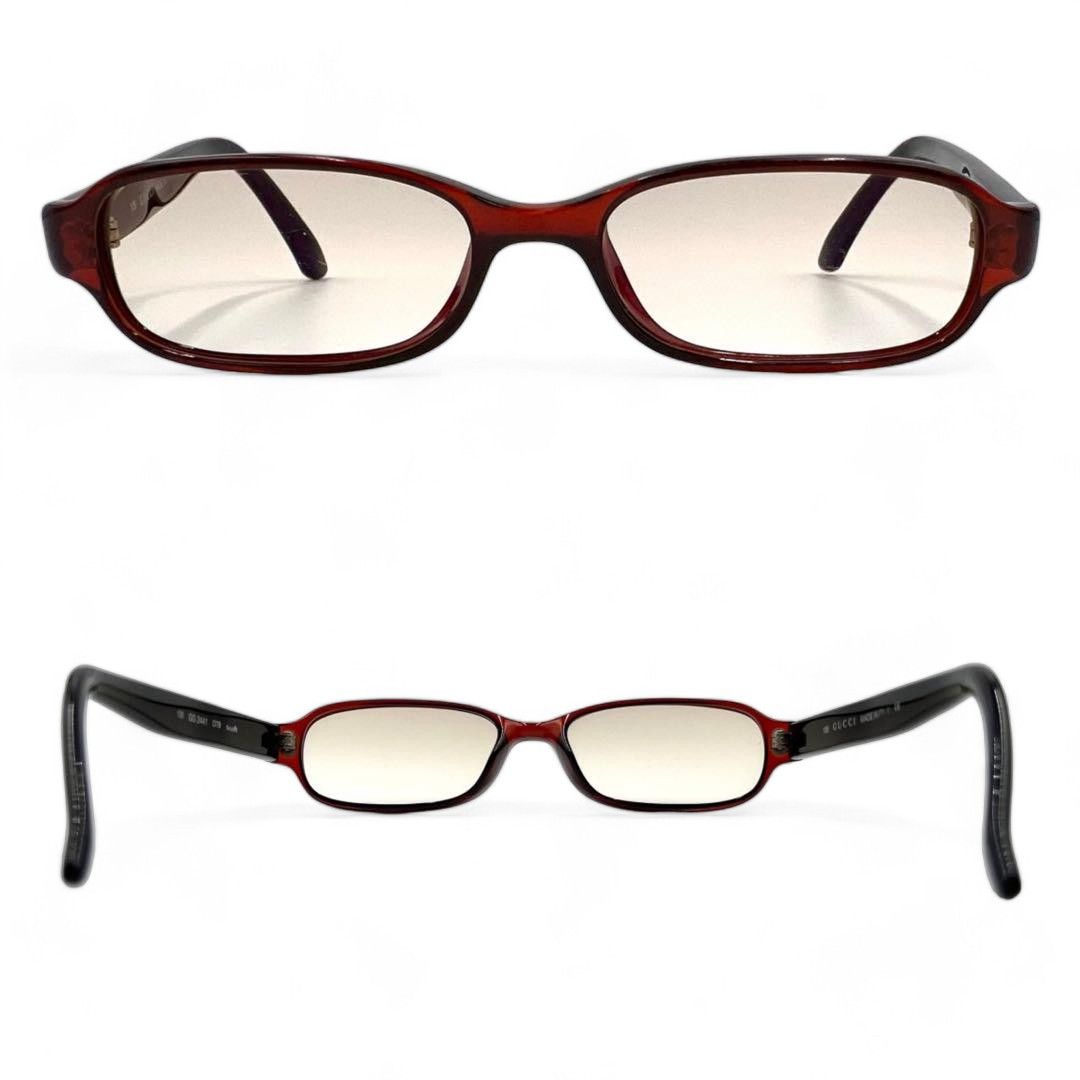 Gucci Gucci - Glasses Side Logo Monogram Retro Red Full Rim Size ONE SIZE - 2 Thumbnail