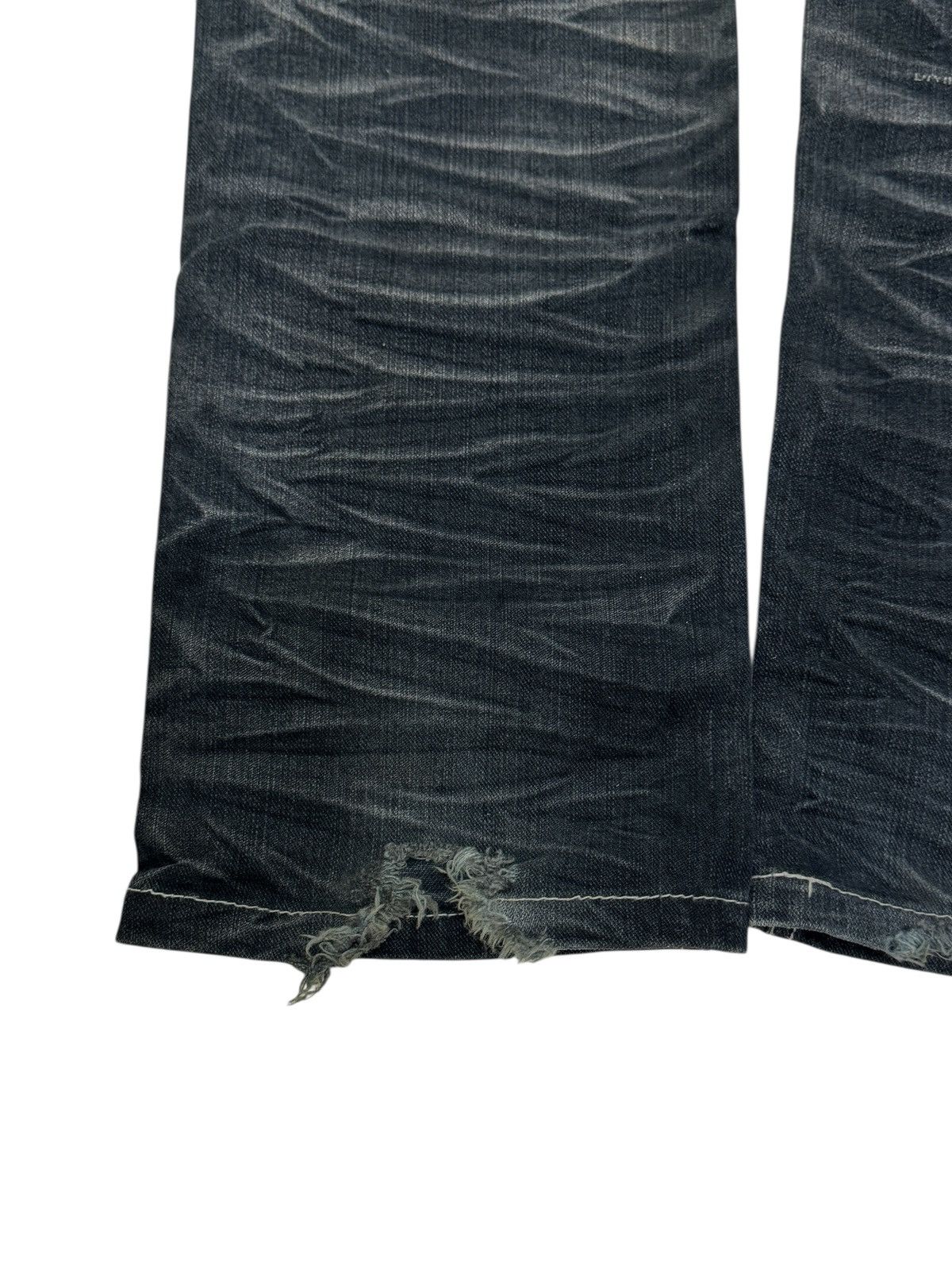 Hysteric Glamour In the Attic Printed Poem Claw Mark Distressed Denim Size US 29 - 14 Thumbnail