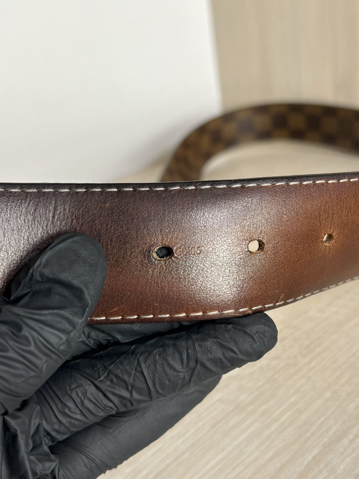 Louis Vuitton Louis Vuitton Damier Ebene Inventeur Belt Size 40 - 16 Thumbnail