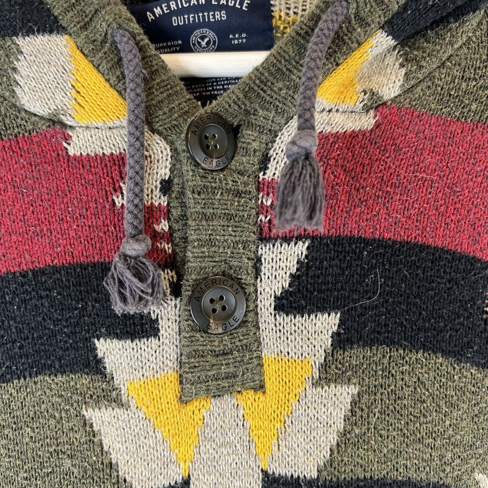 American Eagle Outfitters Y2K American Eagle Size M Hoodie Sweater Aztec Southwest Size US M / EU 48-50 / 2 - 3 Thumbnail