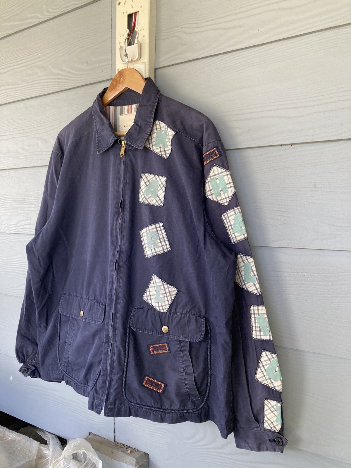 Karl Helmut Vintage Karl Helmut: Blue Retro Patchwork Workwear Big Logo Size US XXL / EU 58 / 5 - 5 Thumbnail