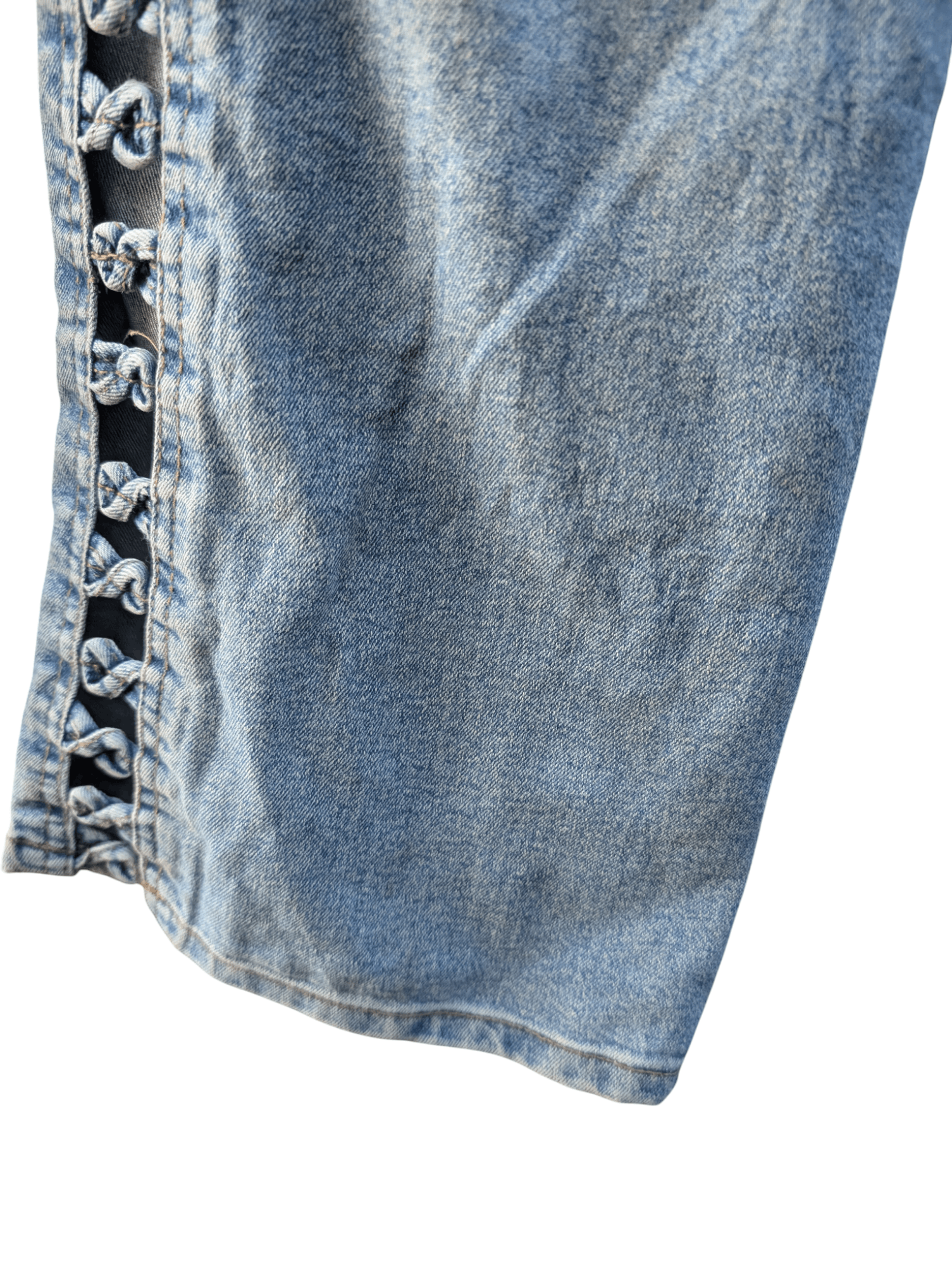 Other Vintage Bantuo Lace Up Side Flare Jeans Size 30" / US 8 / IT 44 - 8 Thumbnail