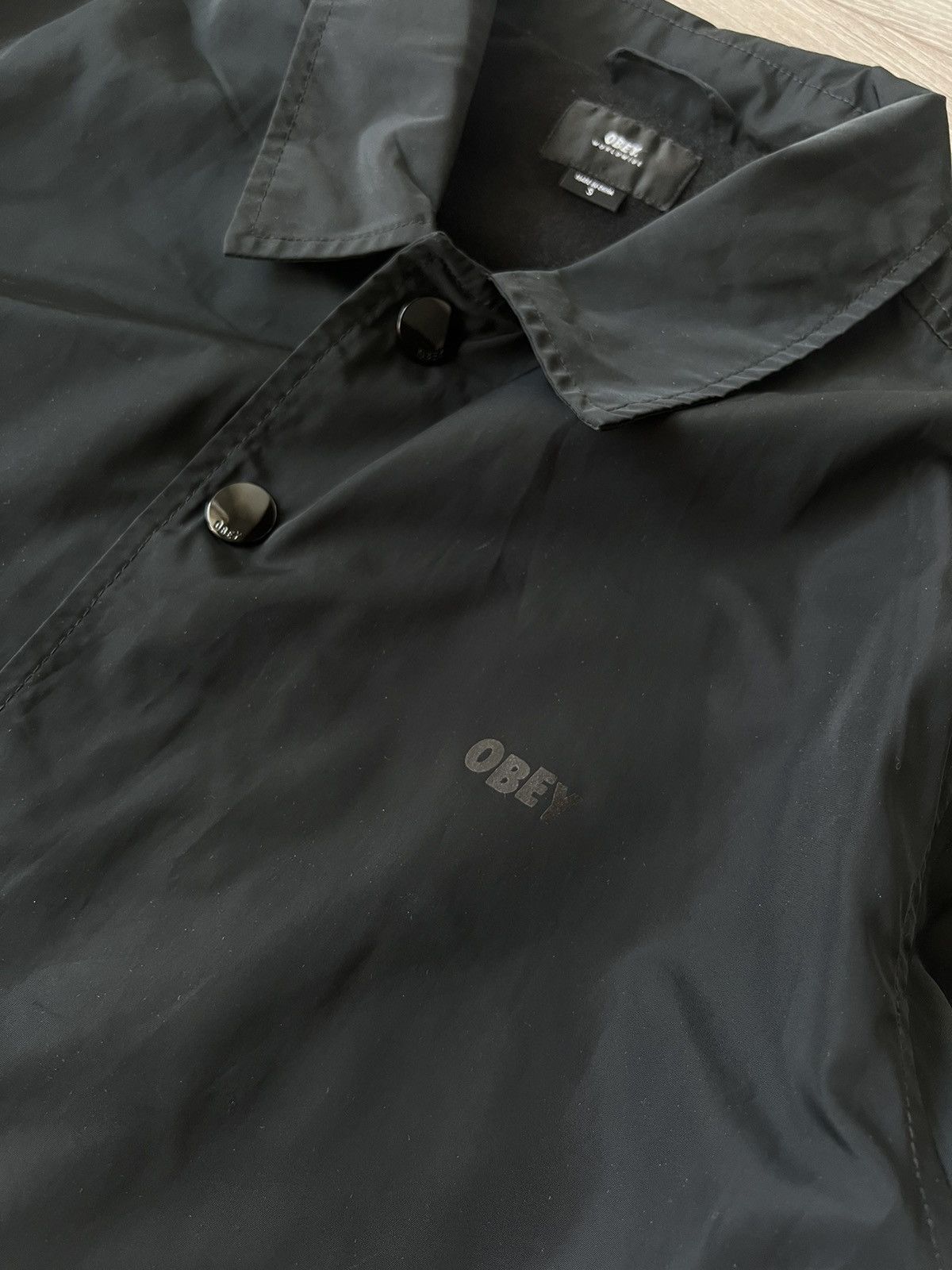 Designer × Obey ‼️Obey Big logo Streetwear Nylon Fleece Tech Coach Jacket‼️ Size US S / EU 44-46 / 1 - 12 Thumbnail