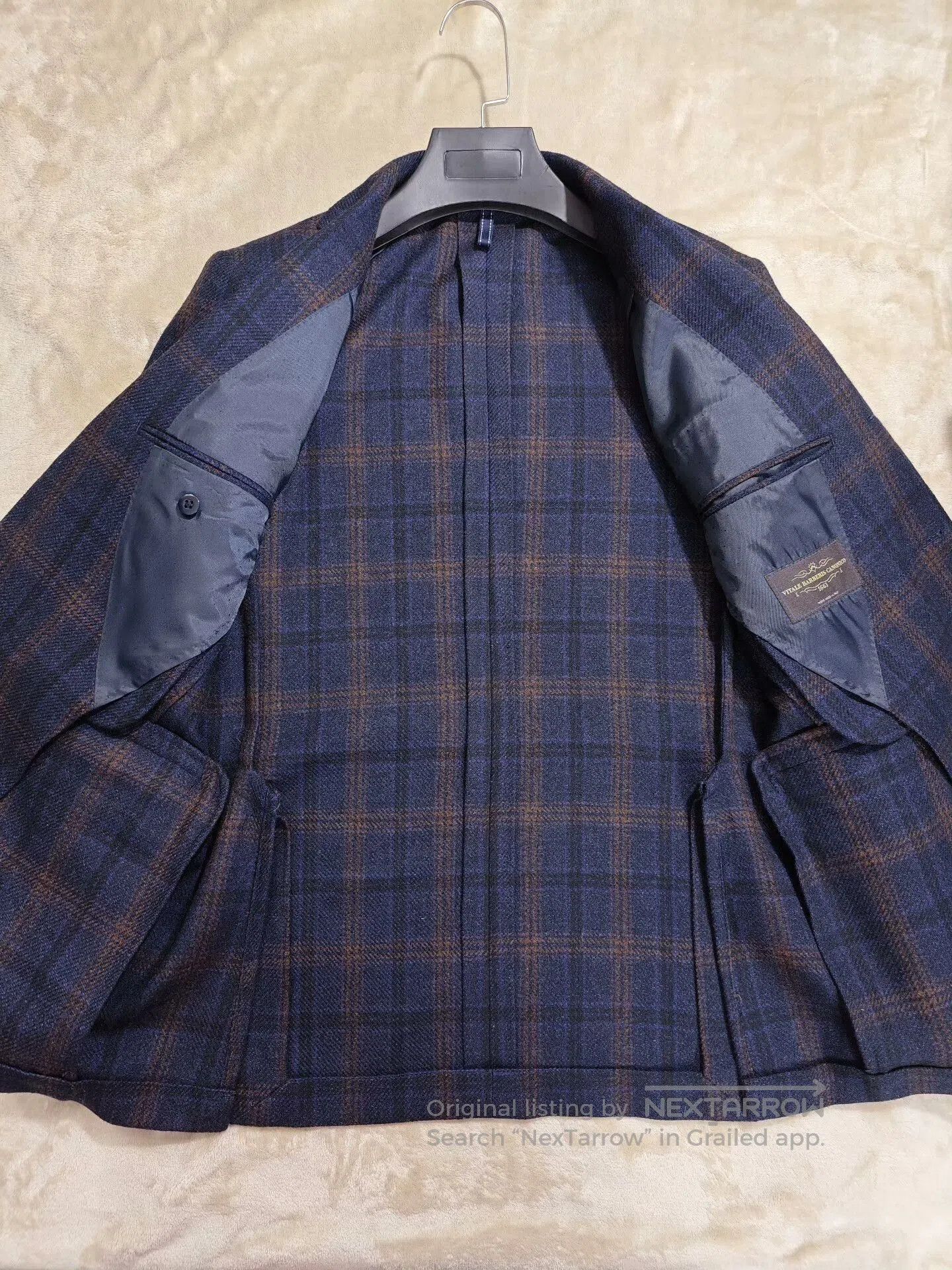 Japanese Brand Italian Wool Casual Blazer with Check Pattern. Size US S / EU 44-46 / 1 - 6 Thumbnail