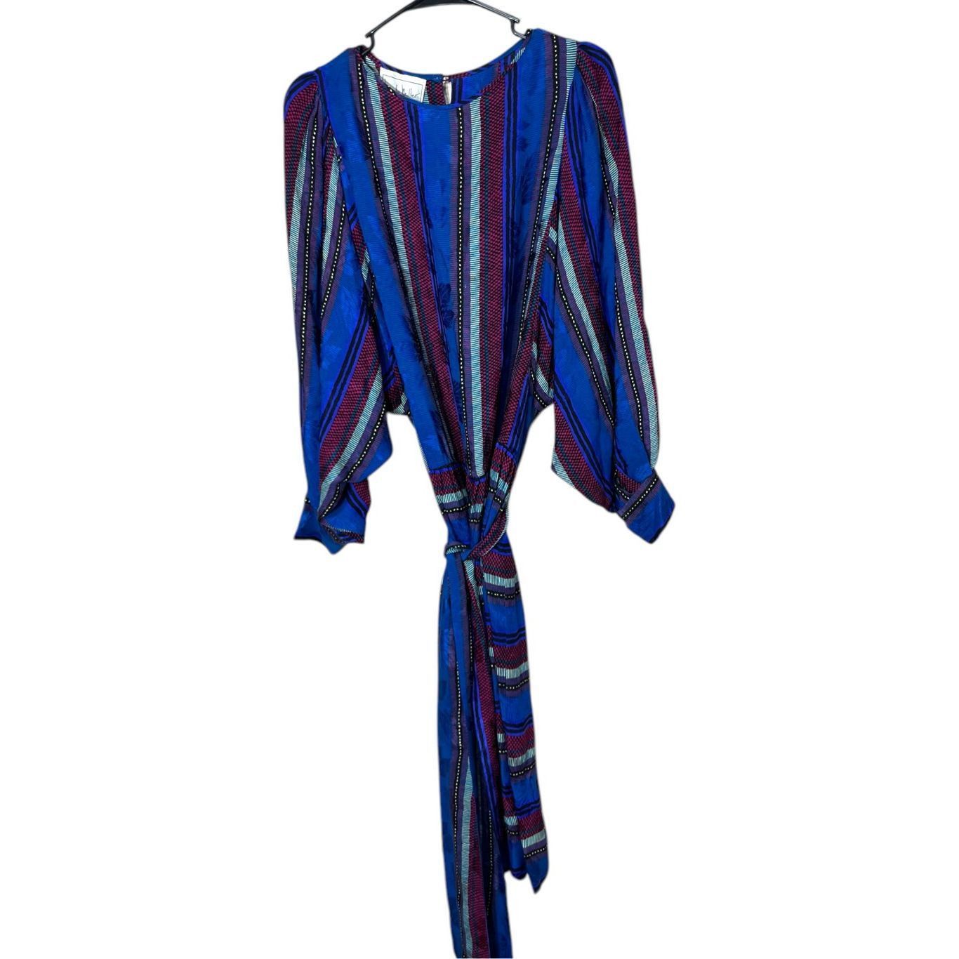 Nicole Miller Vintage Nicole Miller 100% Silk Waist Tie Midi Dress Size 8 Size M / US 6-8 / IT 42-44 - 1 Thumbnail