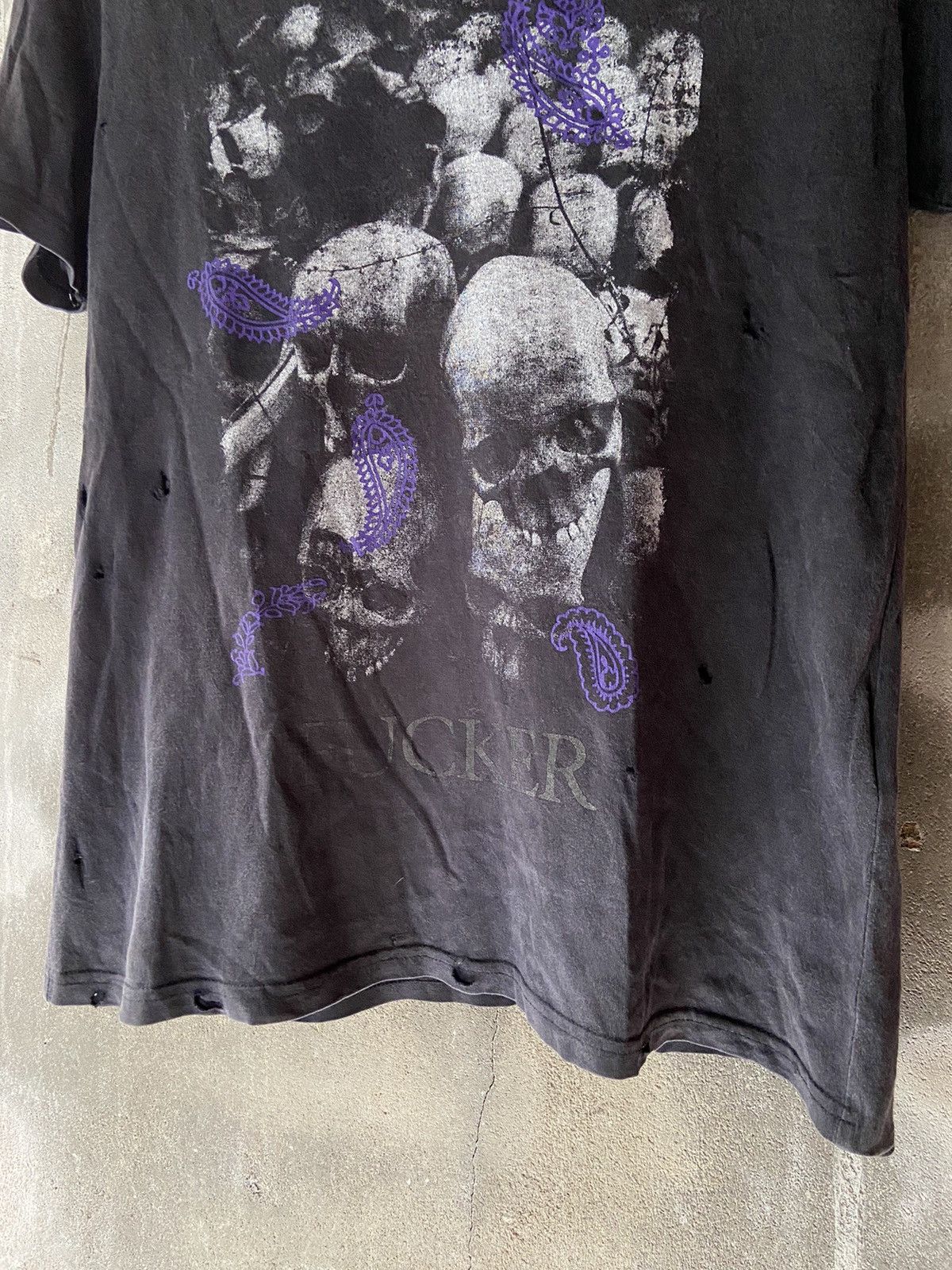 Beauty Beast × Hysteric Glamour × Japanese Brand BAD MOTHER F🎌🎌KER JAPANESE TRASHED TEE Size US M / EU 48-50 / 2 - 2 Thumbnail
