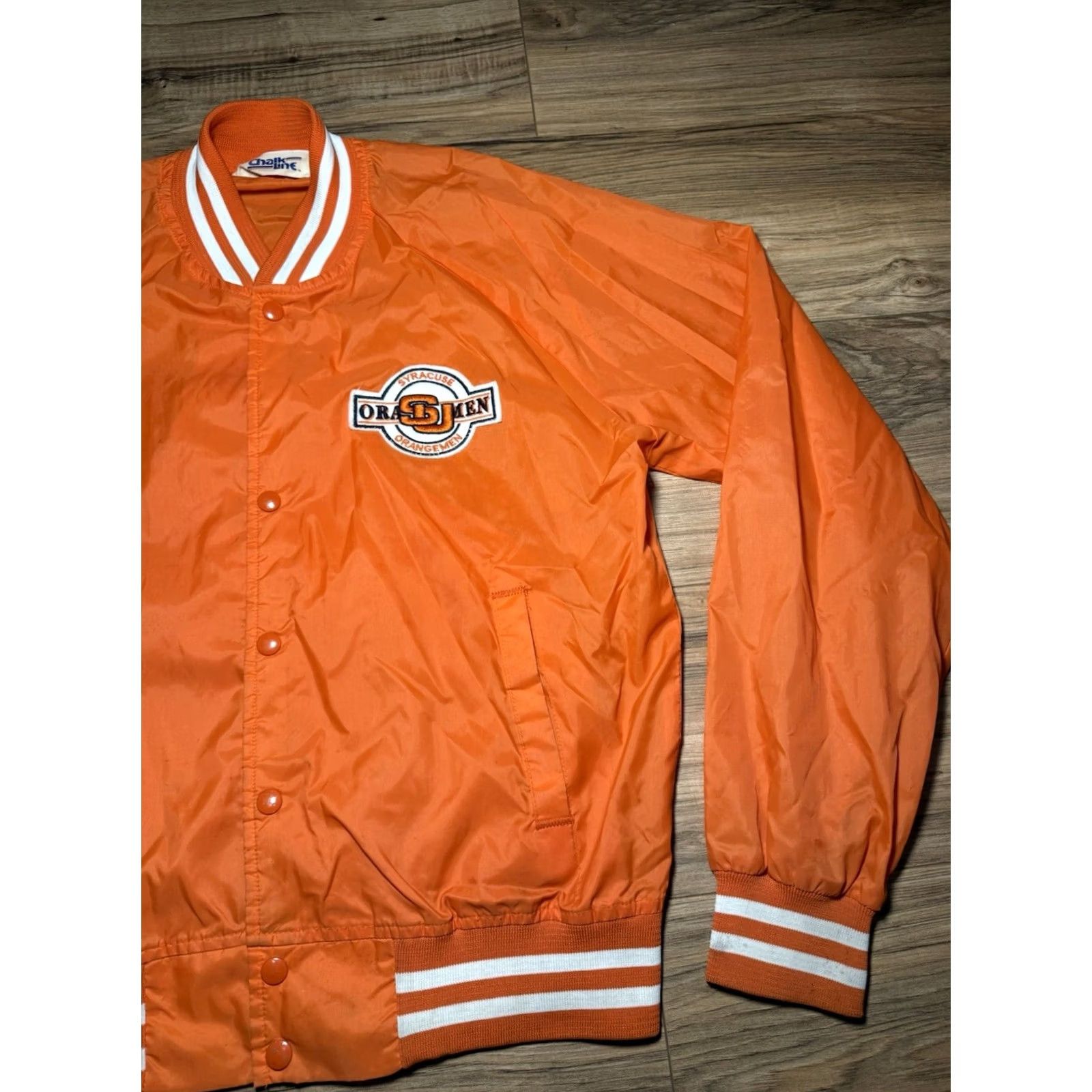 Chalk Line VINTAGE Chalk Line Syracuse Jacket SU Orangemen NCAA Starter 80s 90s Large Windbreaker Mens L Orange Size US L / EU 52-54 / 3 - 2 Thumbnail