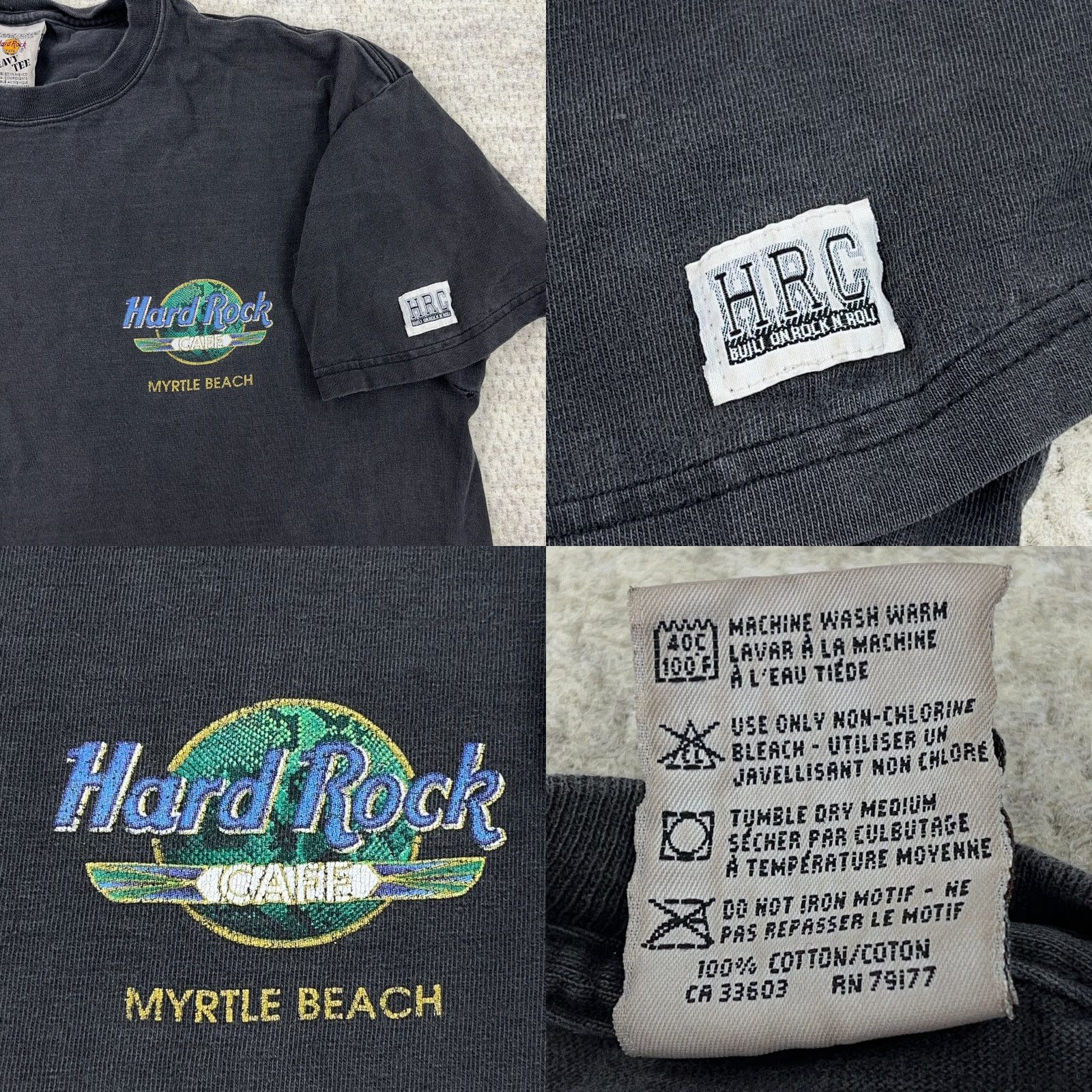Hard Rock Cafe VINTAGE Hard Rock Cafe Shirt Men XL Black Faded 90s Tee Pyramid Guitar Worn Size US XL / EU 56 / 4 - 8 Thumbnail