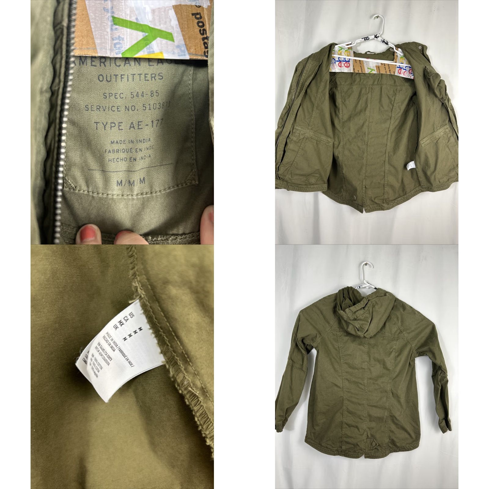 American Eagle Outfitters American Eagle Jacket Women Medium Army Green Full Zip Field Pockets Military Womens Size M / US 6-8 / IT 42-44 - 8 Thumbnail