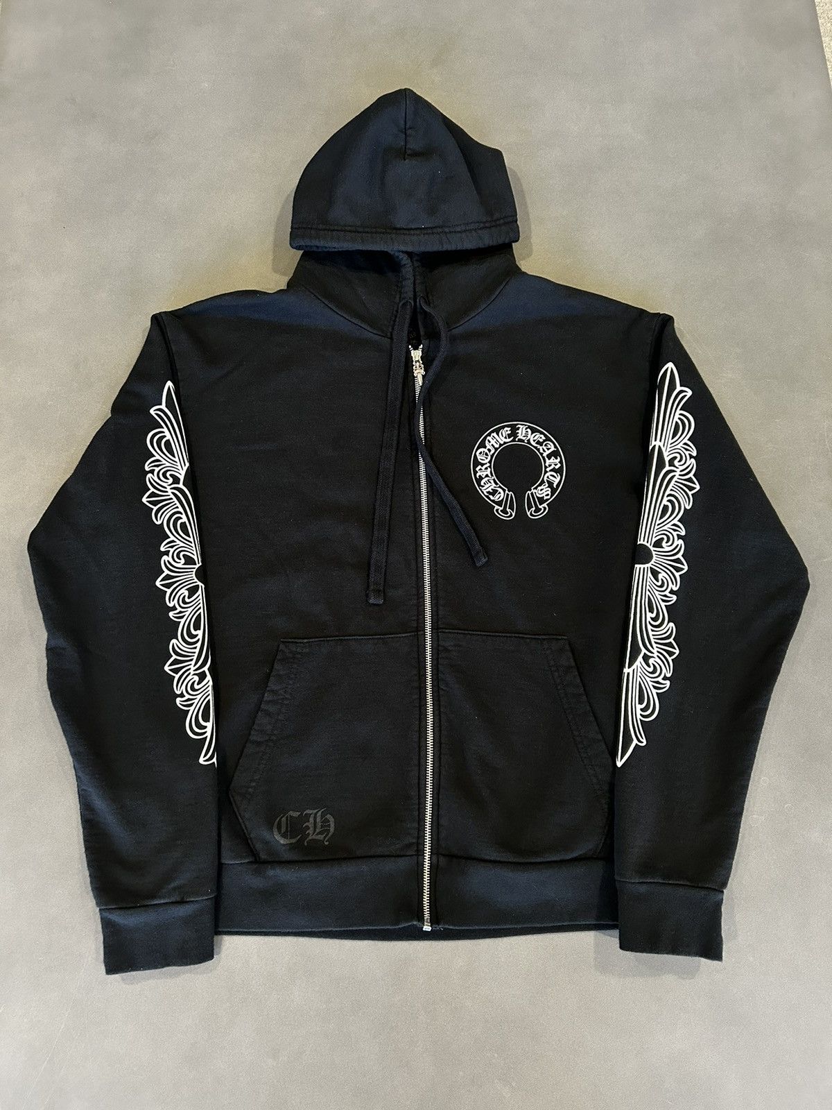 Chrome Hearts Chrome Hearts Classic Horseshoe Zip Up Hoodie | Grailed