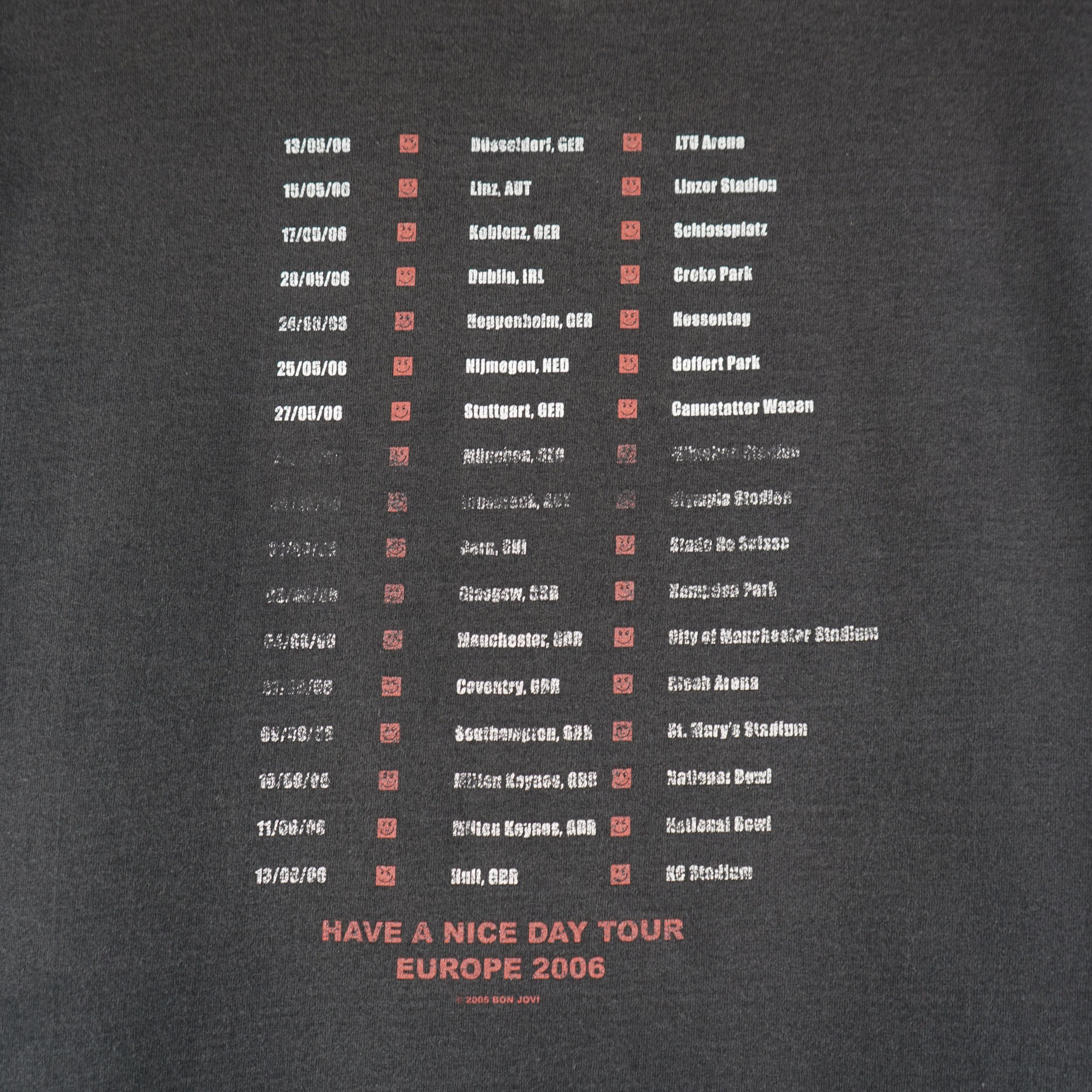 Band Tees × Vintage Vintage 2006 Bon Jovi Europe Tour T-Shirt Size US M / EU 48-50 / 2 - 9 Thumbnail