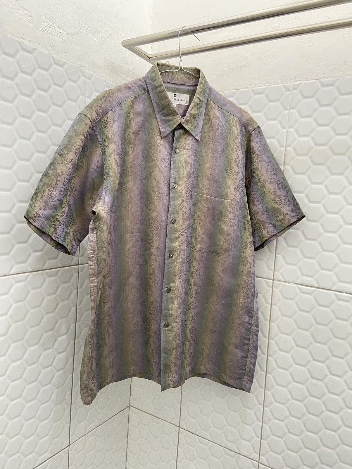 Balmain × Pierre Balmain Vintage Pierre Balmain Button Up Shirt Size US L / EU 52-54 / 3 - 2 Thumbnail