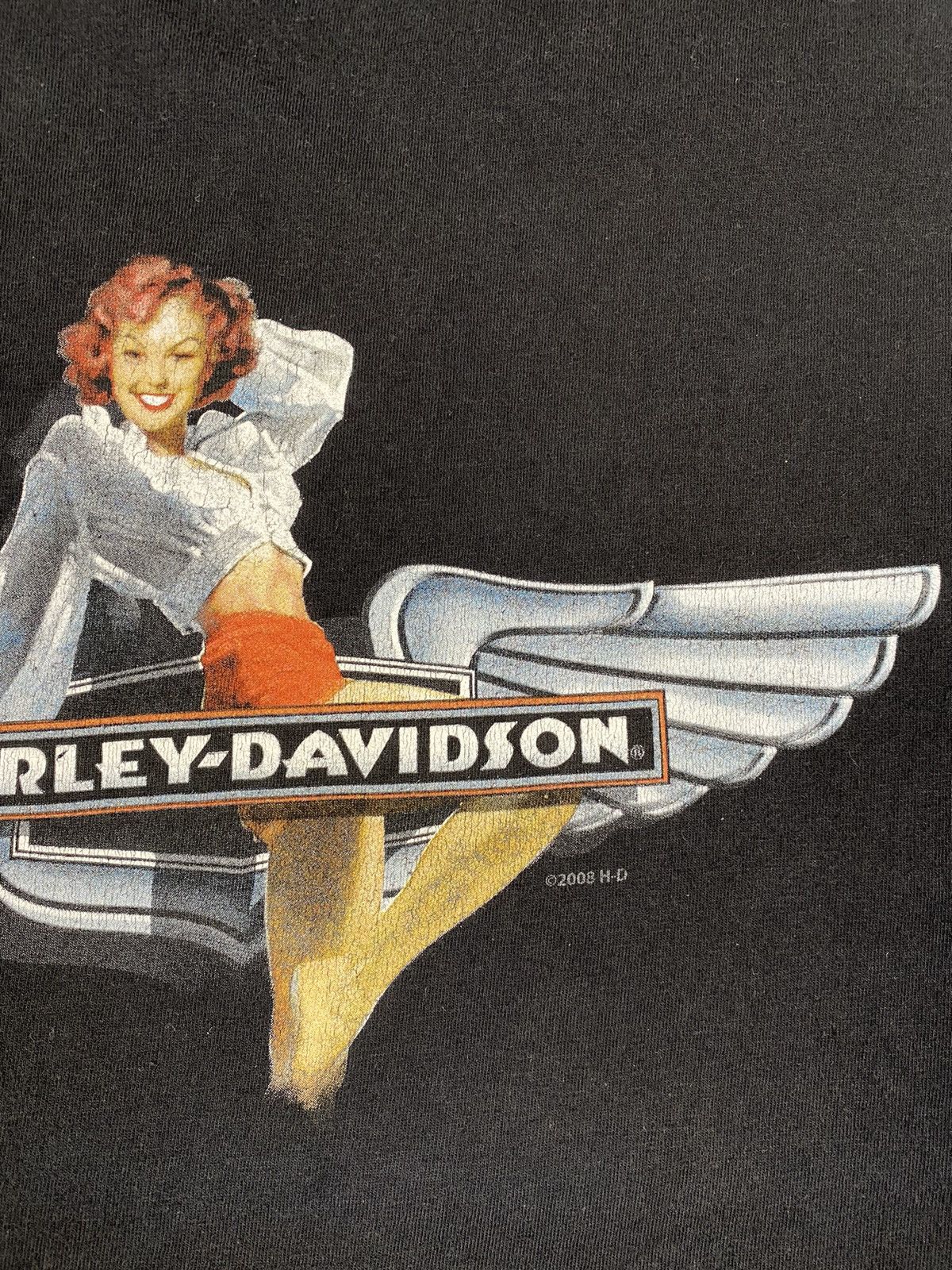 Harley Davidson Harley Davidson Italy Udine 2008 Motorcycle Double T Shirt Size US XXL / EU 58 / 5 - 7 Thumbnail