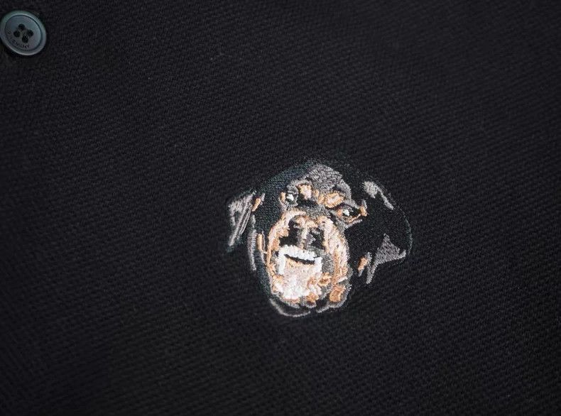 Givenchy Givenchy FW15 Black Embroidered Dog Head Short Sleeve Polo Size US S / EU 44-46 / 1 - 3 Thumbnail