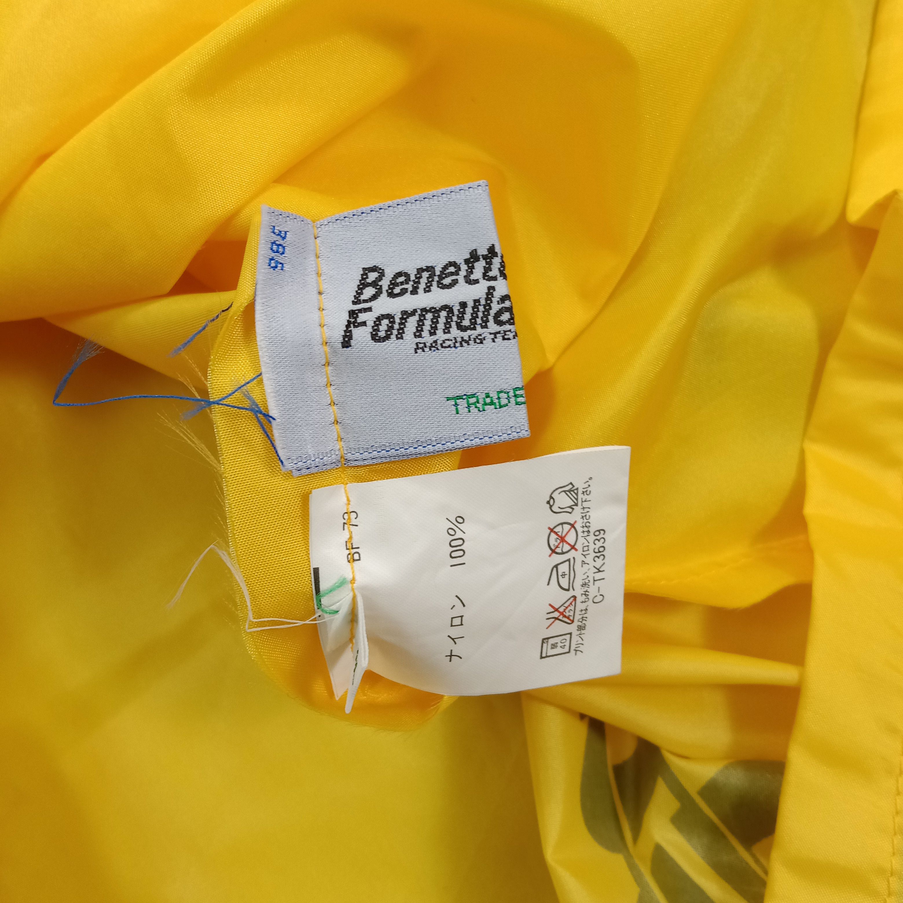 Benetton Benetton Formula One Racing Team Raincoat C269N15 Size US L / EU 52-54 / 3 - 7 Thumbnail