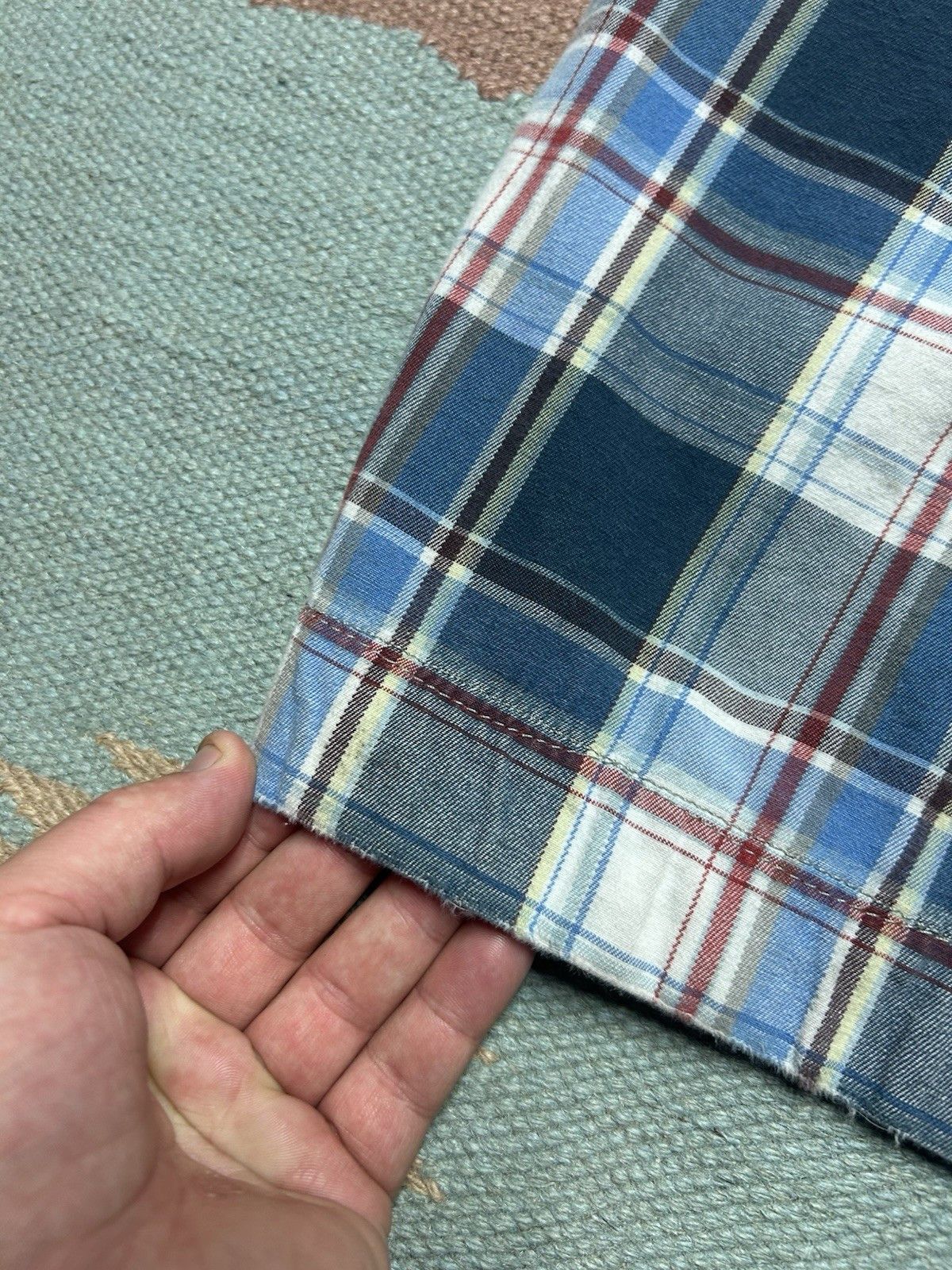 Hollister Hollister men’s plaid shorts cotton blue casual wide leg 34 Size US 34 / EU 50 - 9 Thumbnail