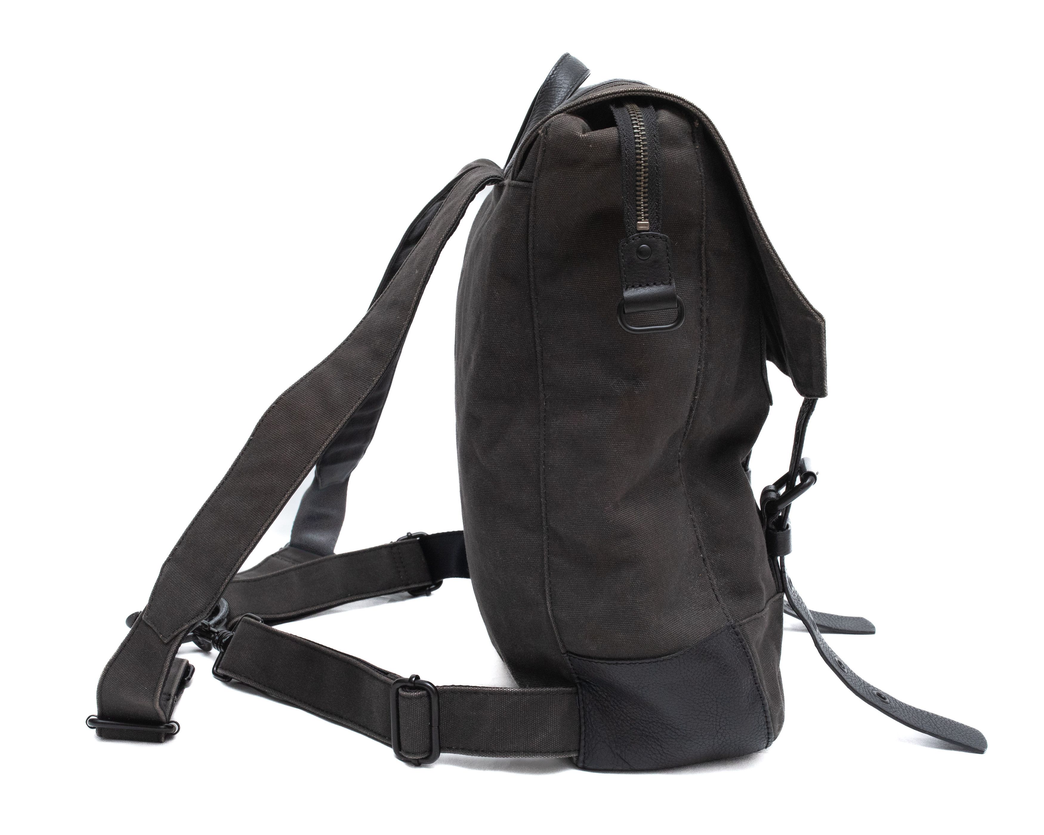 Y's Y’s MANDARINA Canvas Backpack w Leather Detail Size ONE SIZE - 6 Thumbnail