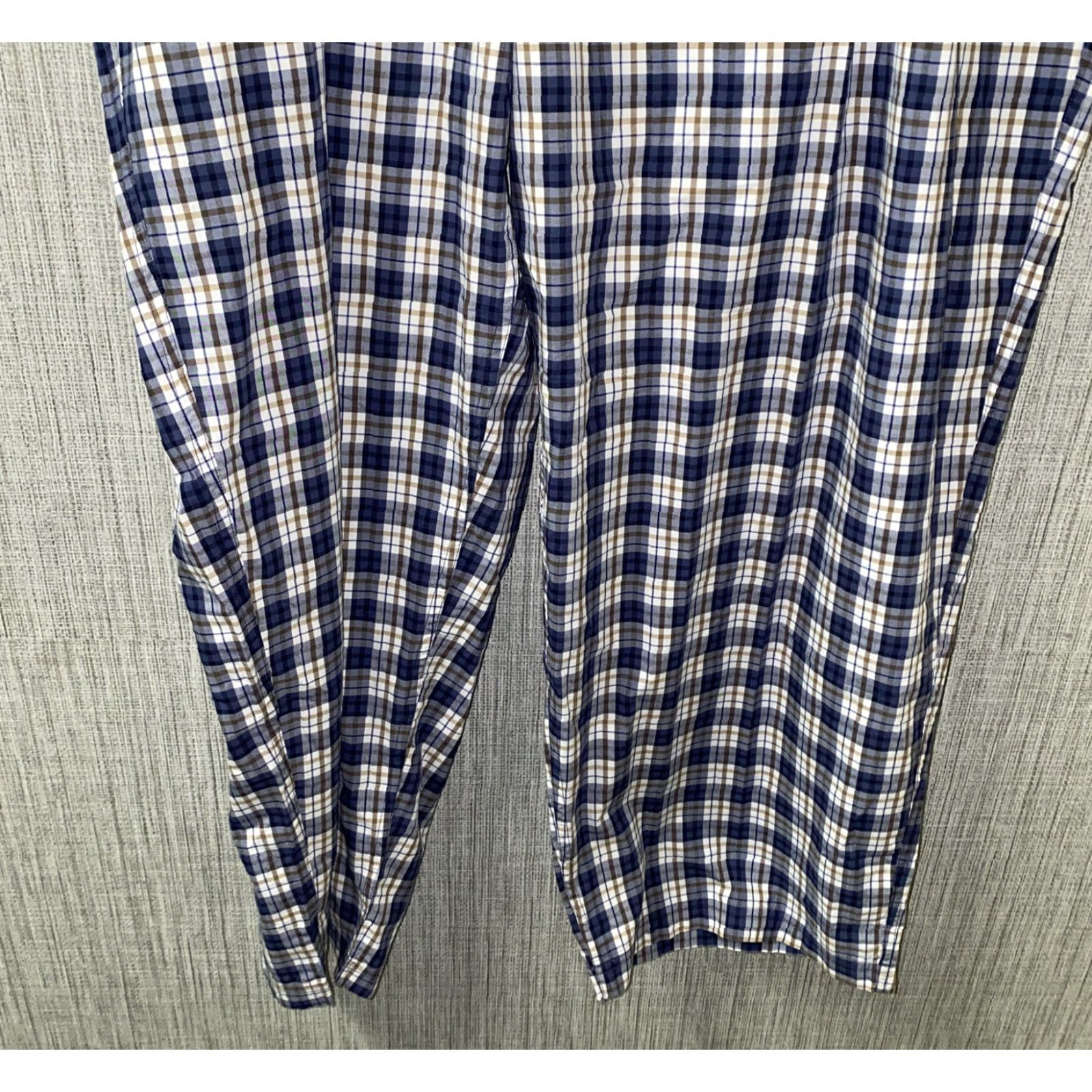 Cremieux Cremieux Pajama Pants Mens 4XB Blue/White Plaid NWT Big & Tall 100% Cotton Size US 39 - 3 Thumbnail