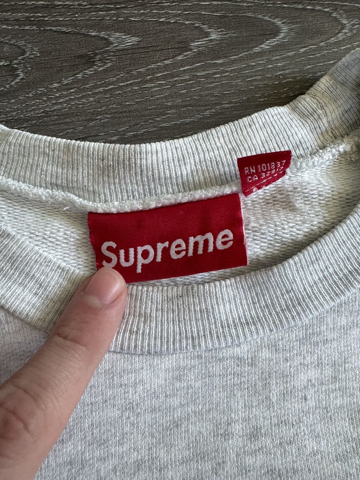 Supreme Supreme Gray Screenprint Box Logo Crewneck 2007 Size US L / EU 52-54 / 3 - 5 Thumbnail