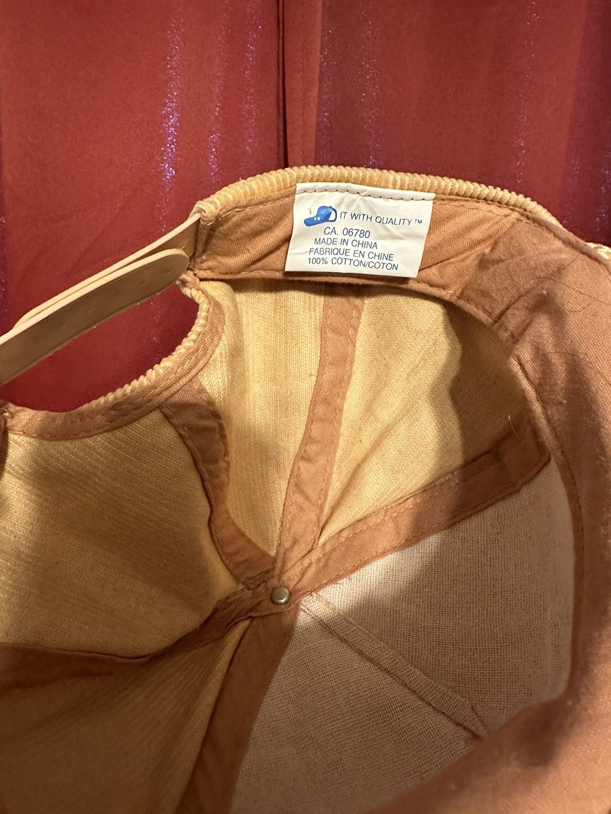 Vintage Vintage Corduroy Rope Hat Golden Wheat Colour Minimalist Size ONE SIZE - 5 Thumbnail