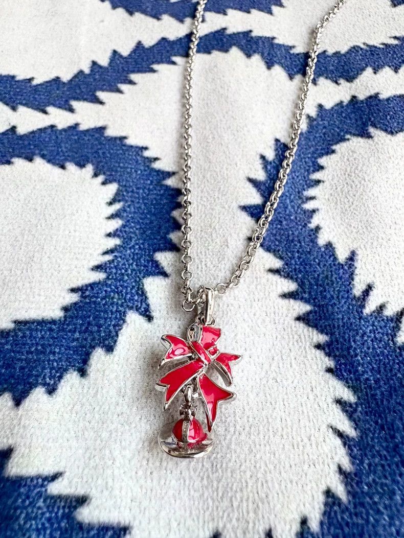 Vivienne Westwood Vivienne Westwood Vintage Red Enamel Bow Tie Ribbon Saturn Size ONE SIZE - 1 Thumbnail