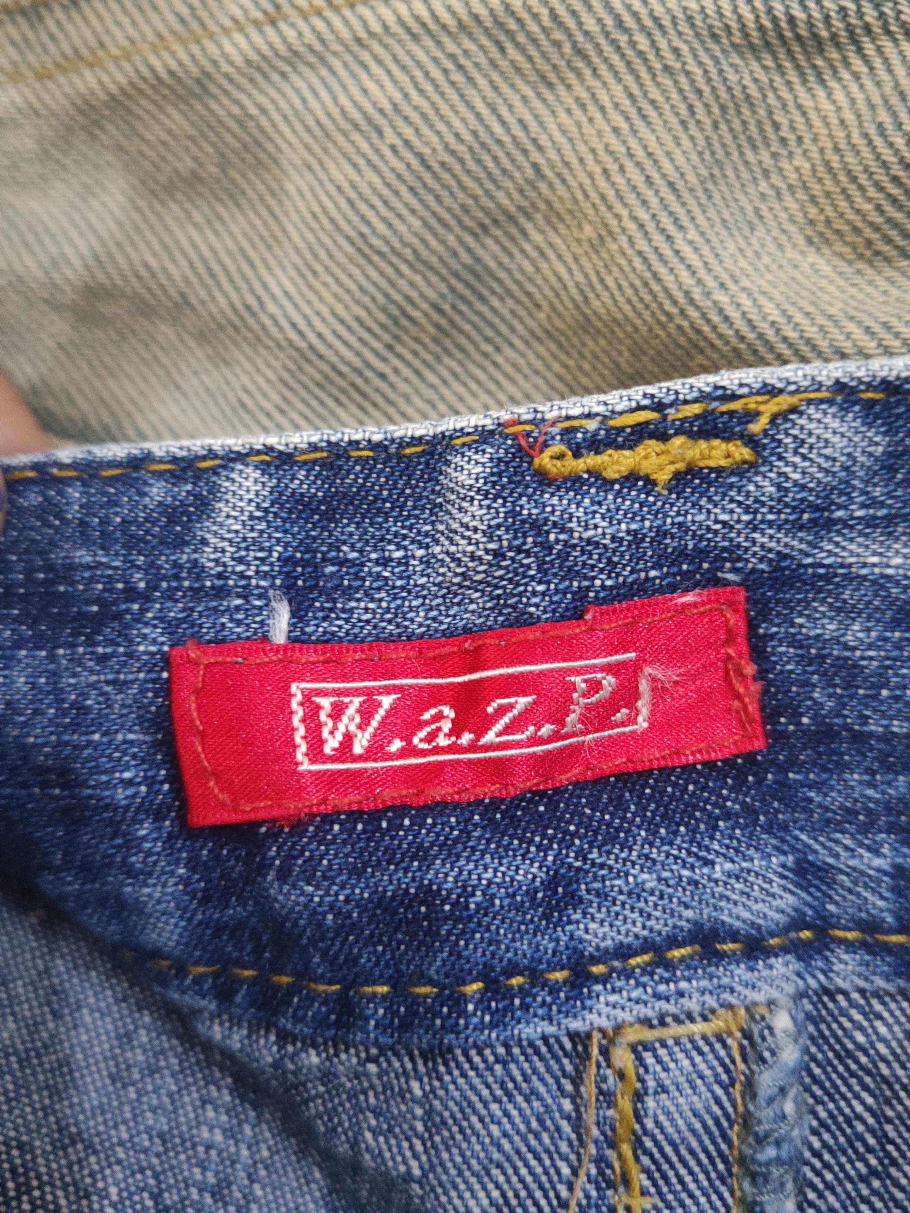 Japanese Brand W.a.z.p Dark Blue Distressed Ripped denim Jeans #W1613 Size 30" / US 8 / IT 44 - 14 Thumbnail