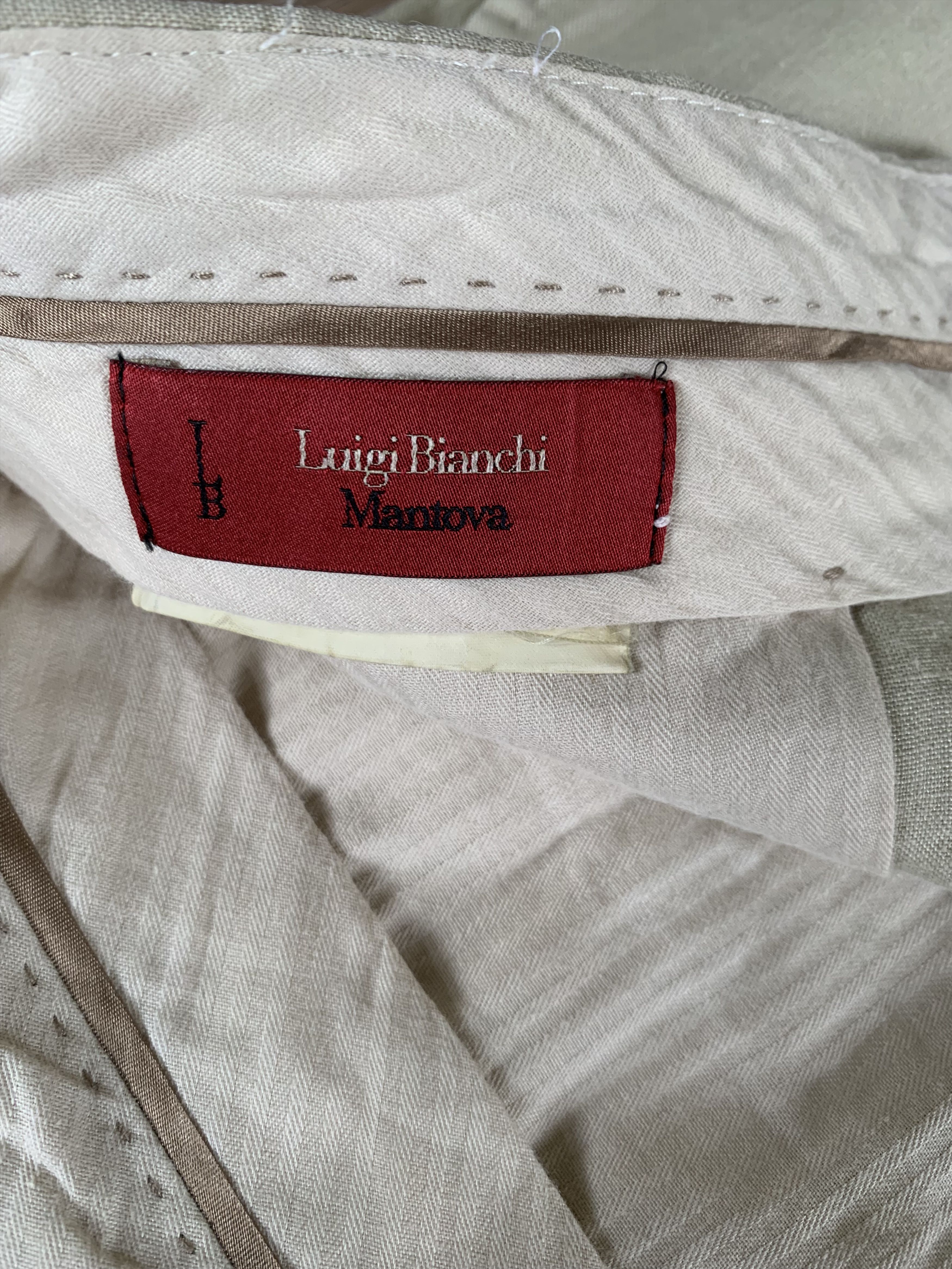 Luigi Bianchi × Vintage Luigi Bianchi Mantova Vintage Linen Casual Pants Size US 38 / EU 54 - 6 Thumbnail