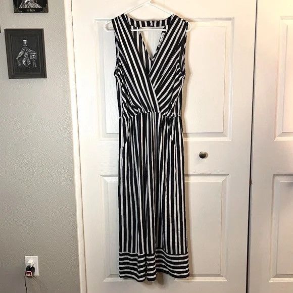 Other Black & White Stripe Jumpsuit by Gypsies & Moondust size XL Size 38" / US 16 / IT 52 - 1 Thumbnail