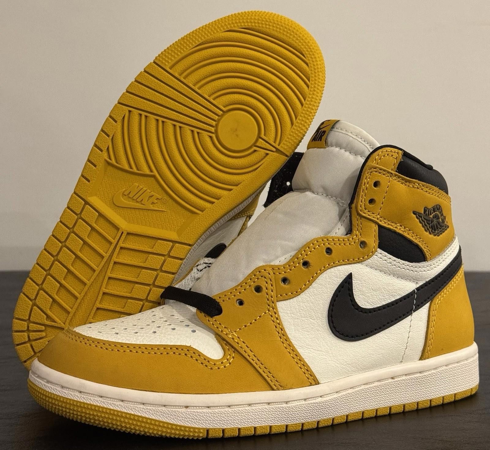 Jordan Brand Size 4.5 Mens Jordan 1 Retro High OG Yellow Ochre Size US 5 / EU 37 - 6 Thumbnail