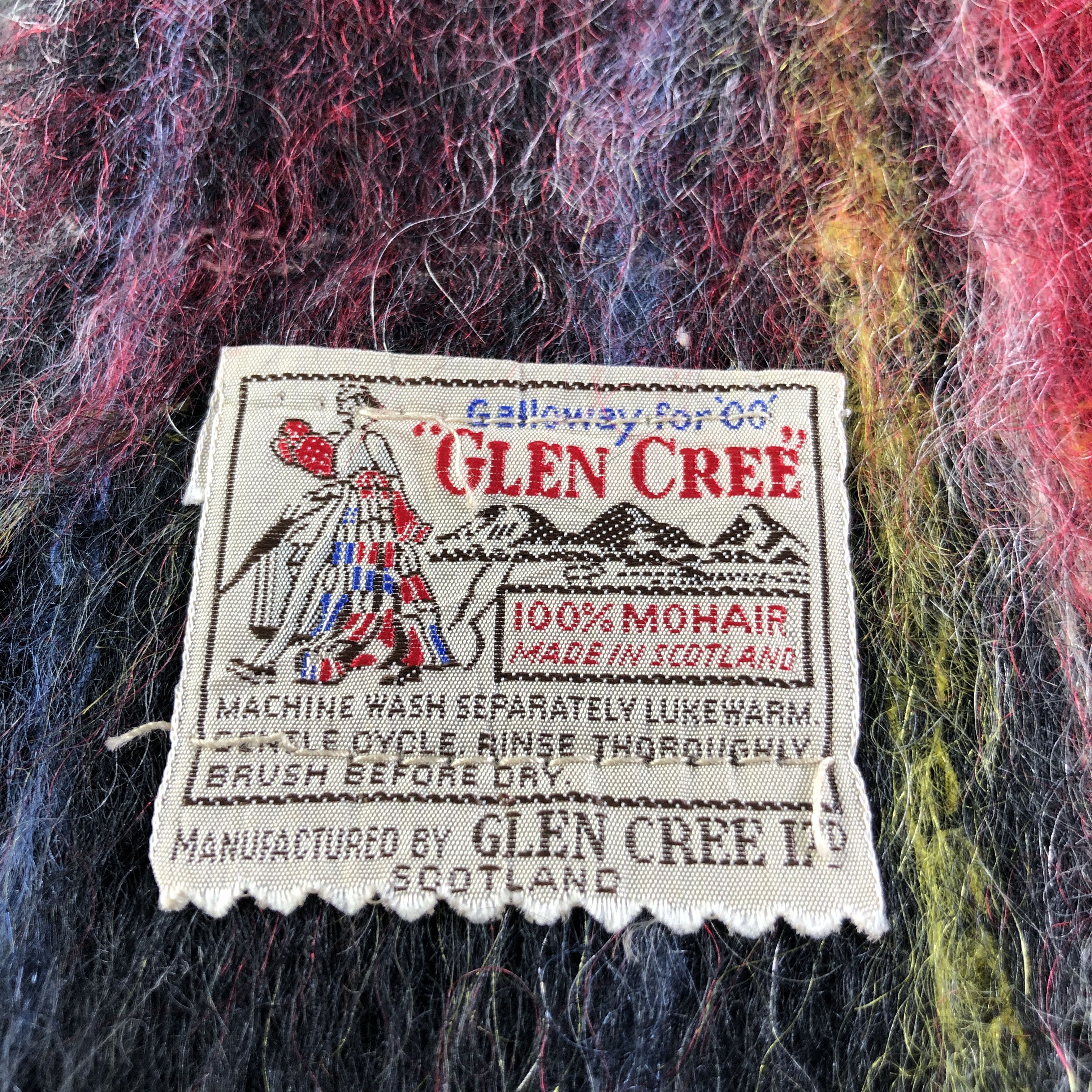 Vintage Glen Cree Tartan Mohair Scarf Muffler Neckwear V2764 Size ONE SIZE - 4 Thumbnail