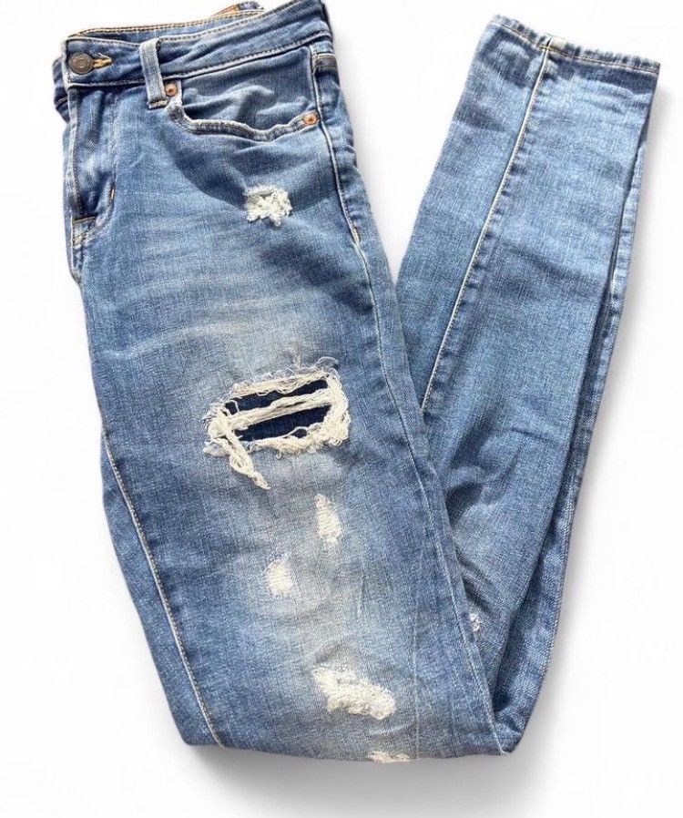 Aeropostale Aeropostale Distressed Slim Jeans 32 Size US 30 / EU 46 - 4 Thumbnail
