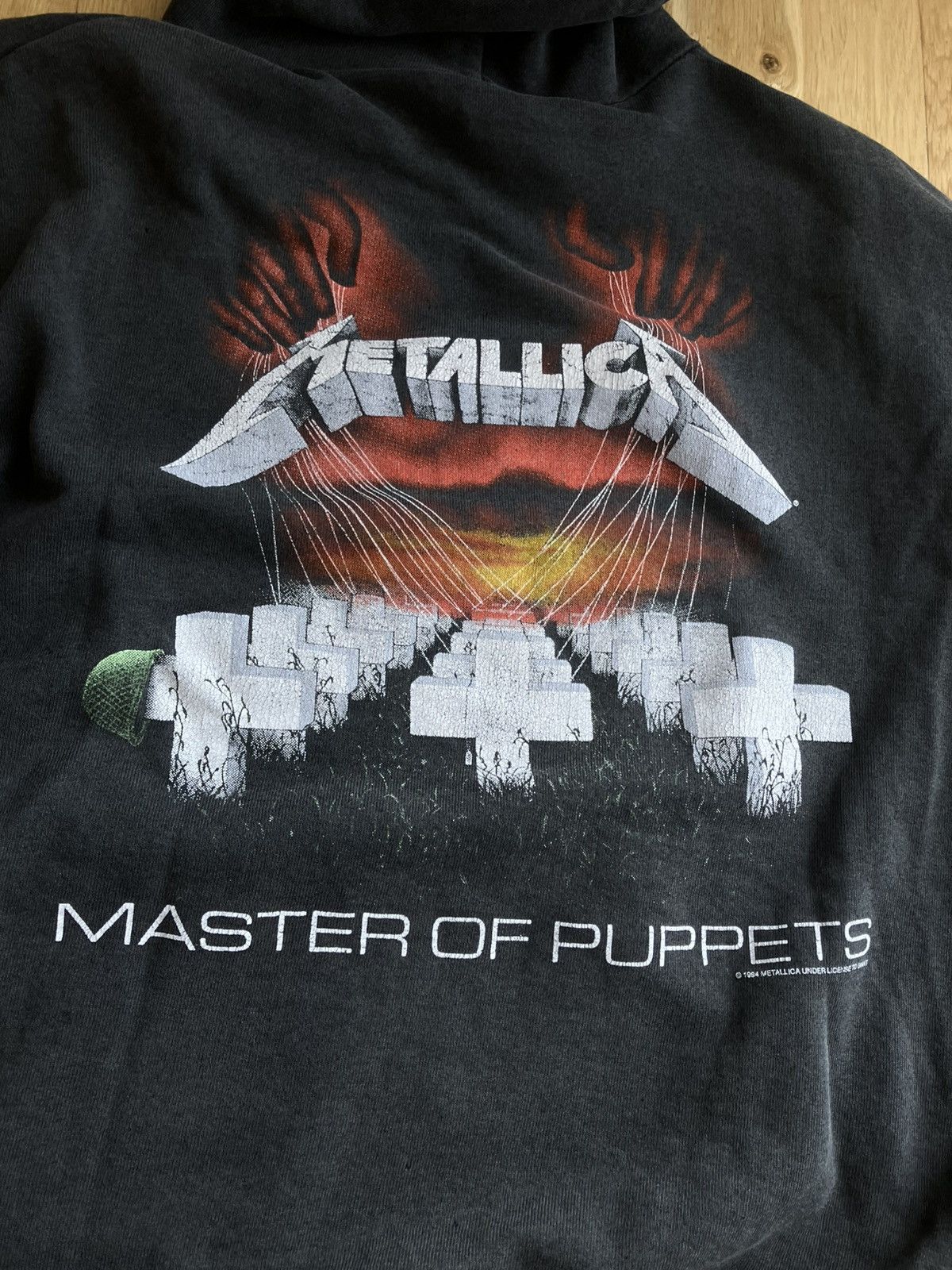 Distressed 90s metallica master of puppets hoodie