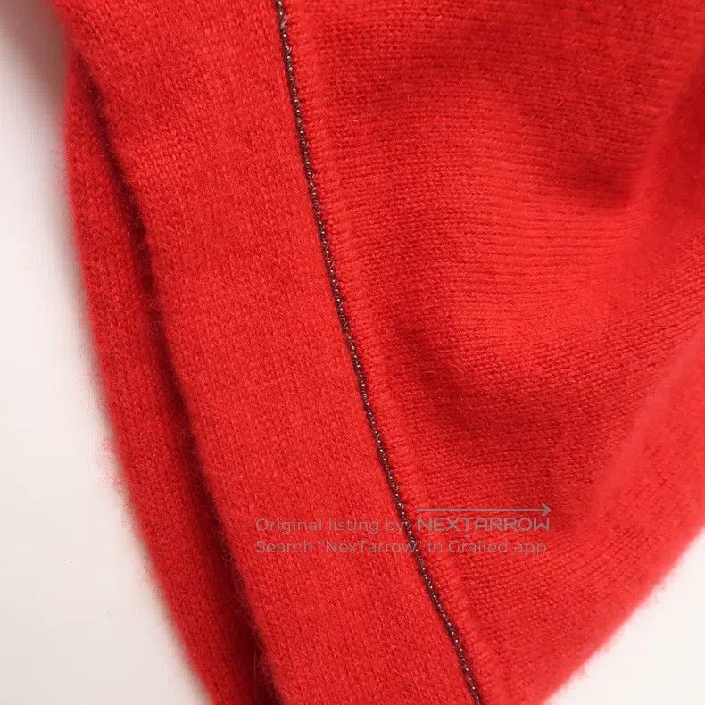 Brunello Cucinelli Brunello Cucinelli Cashmere solid-colored V-neck knitwear Size L / US 10 / IT 46 - 3 Thumbnail