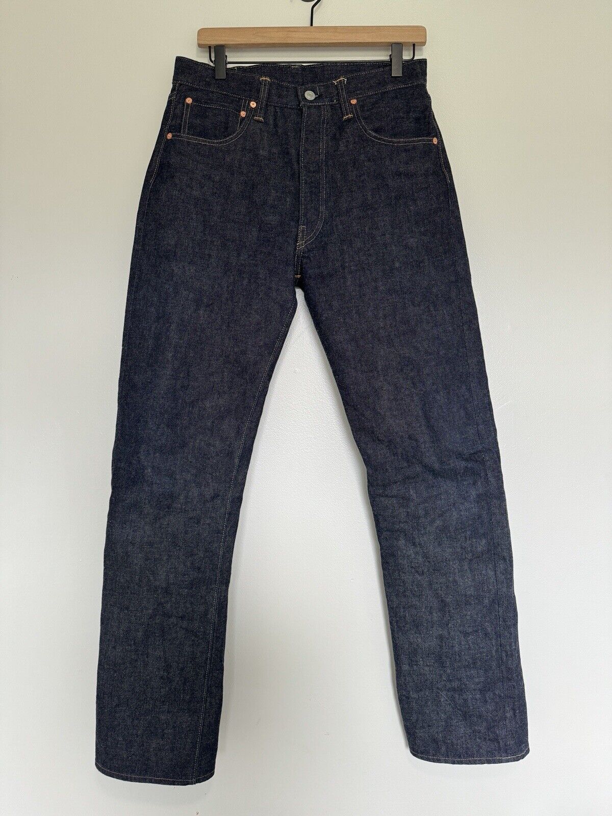 image of Denime By Warehouse Japan 220A Selvedge Denim Jeans in Blue, Men's (Size 30)