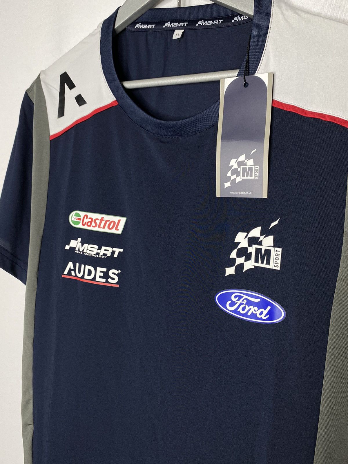 Vintage Audes Racing T-Shirt Short Sleeve F1 Ferrari Sponsors🚘 Size US XL / EU 56 / 4 - 5 Thumbnail