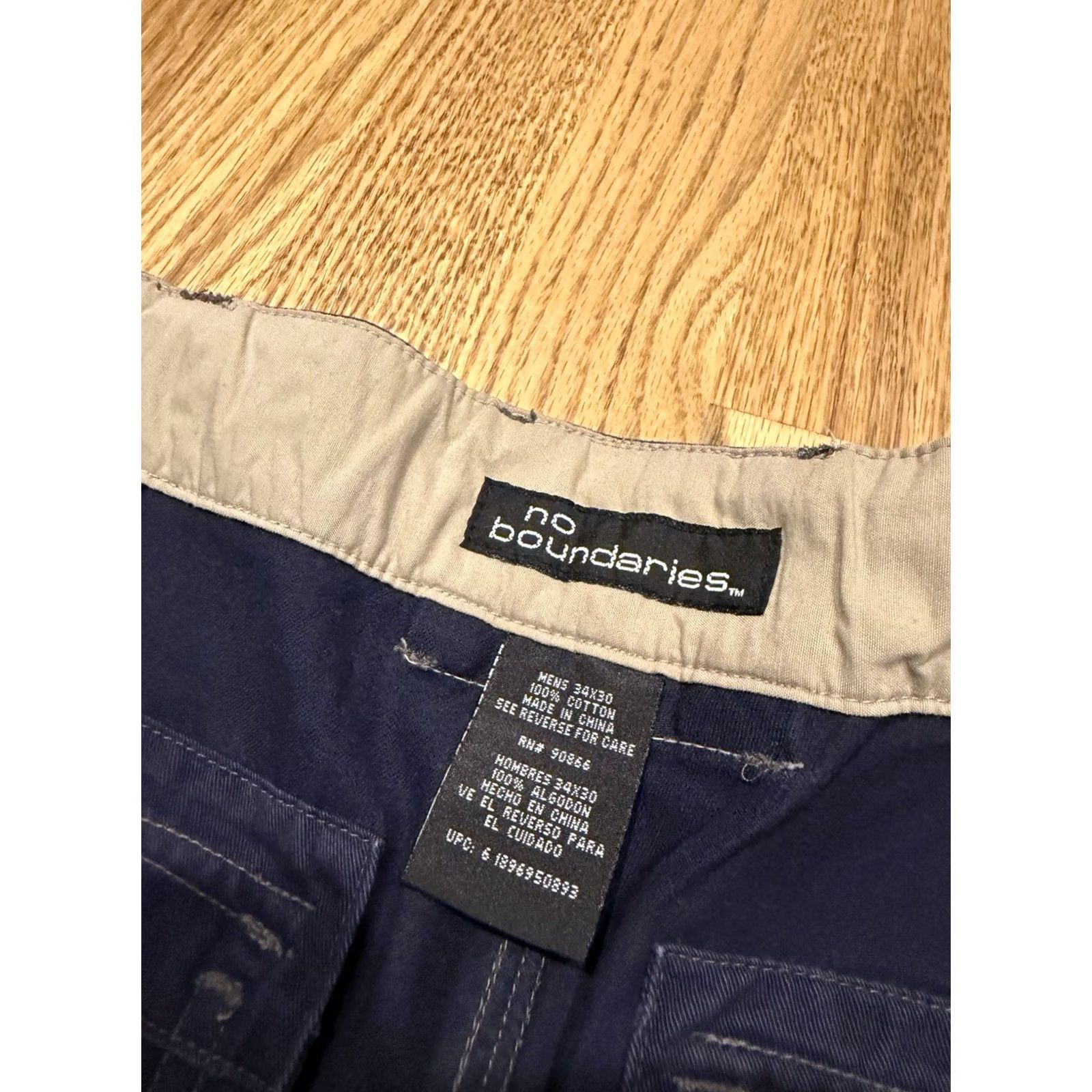 Vintage No Boundaries Pants Mens 34 Cargo Convertible Men 34x30 Fits 32x28 Navy Belted Vtg Size US 34 / EU 50 - 7 Thumbnail
