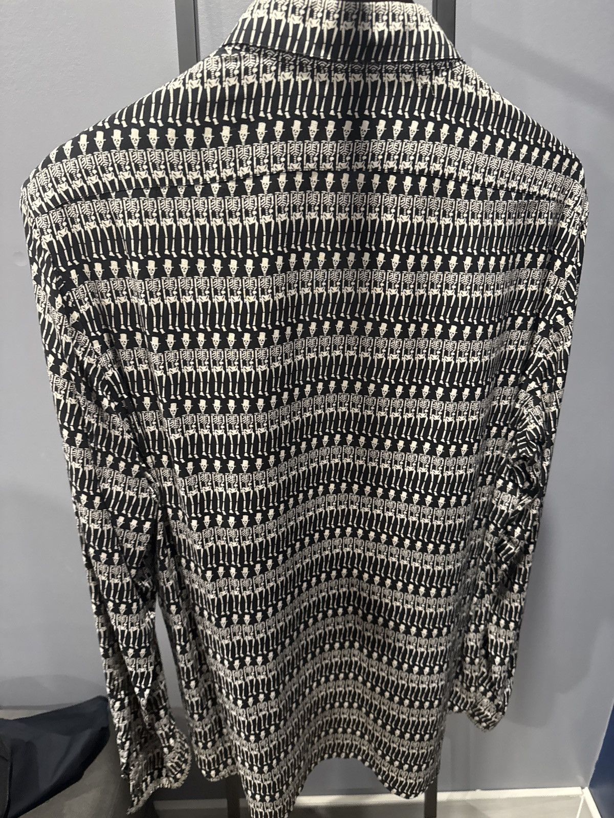 Saint Laurent Paris SKP Skeleton Viscose Shirt Size US M / EU 48-50 / 2 - 2 Thumbnail