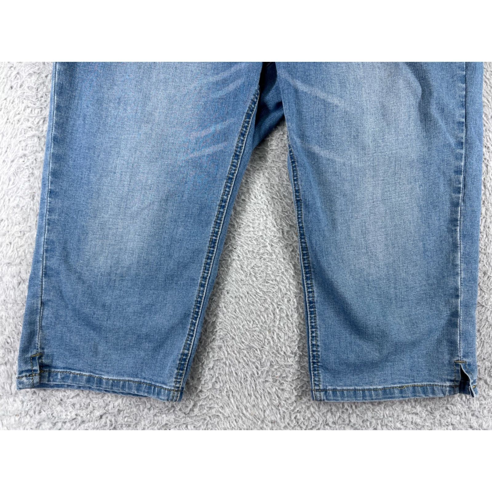 Vintage Baccini Jeans Women 8P Capri Blue Denim Pearls Embellished Cotton Blend Size 30" / US 8 / IT 44 - 5 Thumbnail